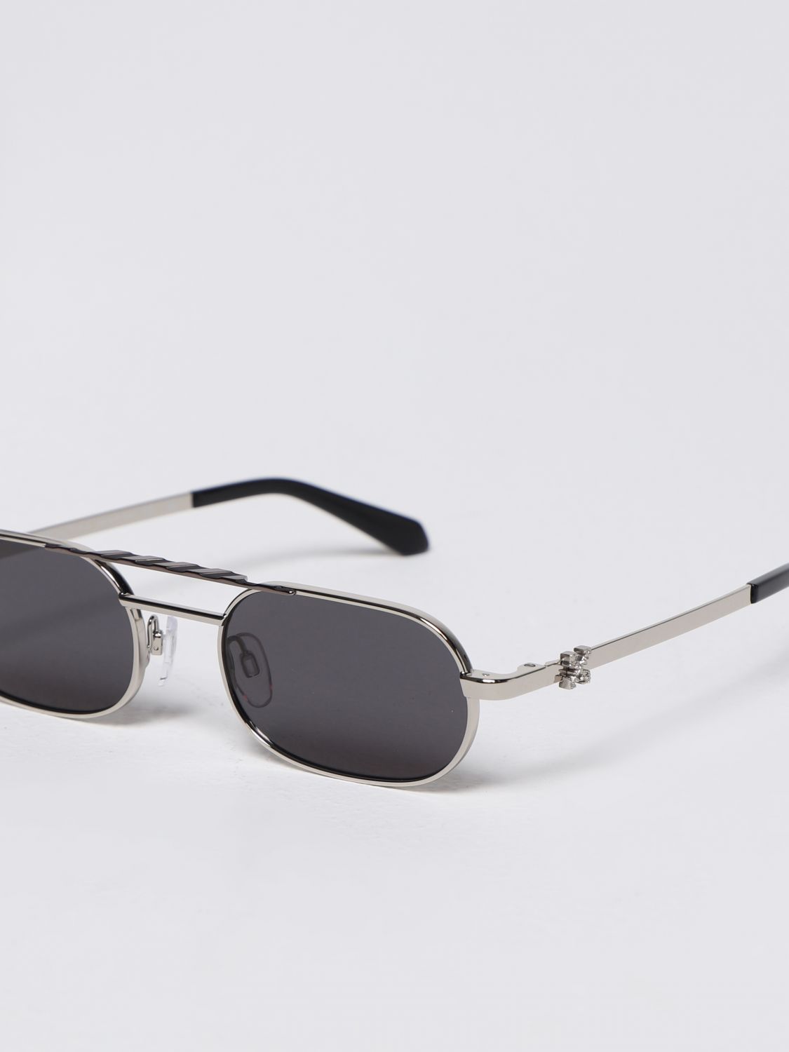OFF-WHITE: Baltimore metal sunglasses - Grey  Off-White sunglasses  OERI072S23MET001 online at