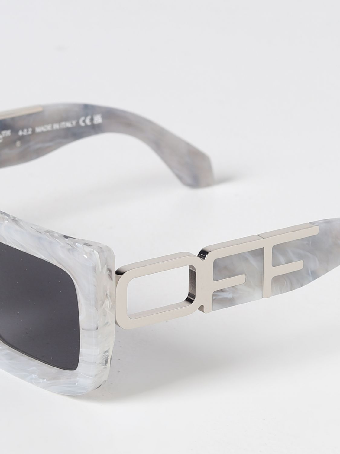 OFF-WHITE: Boston sunglasses in acetate - White  Off-White sunglasses  OERI073S23PLA001 online at