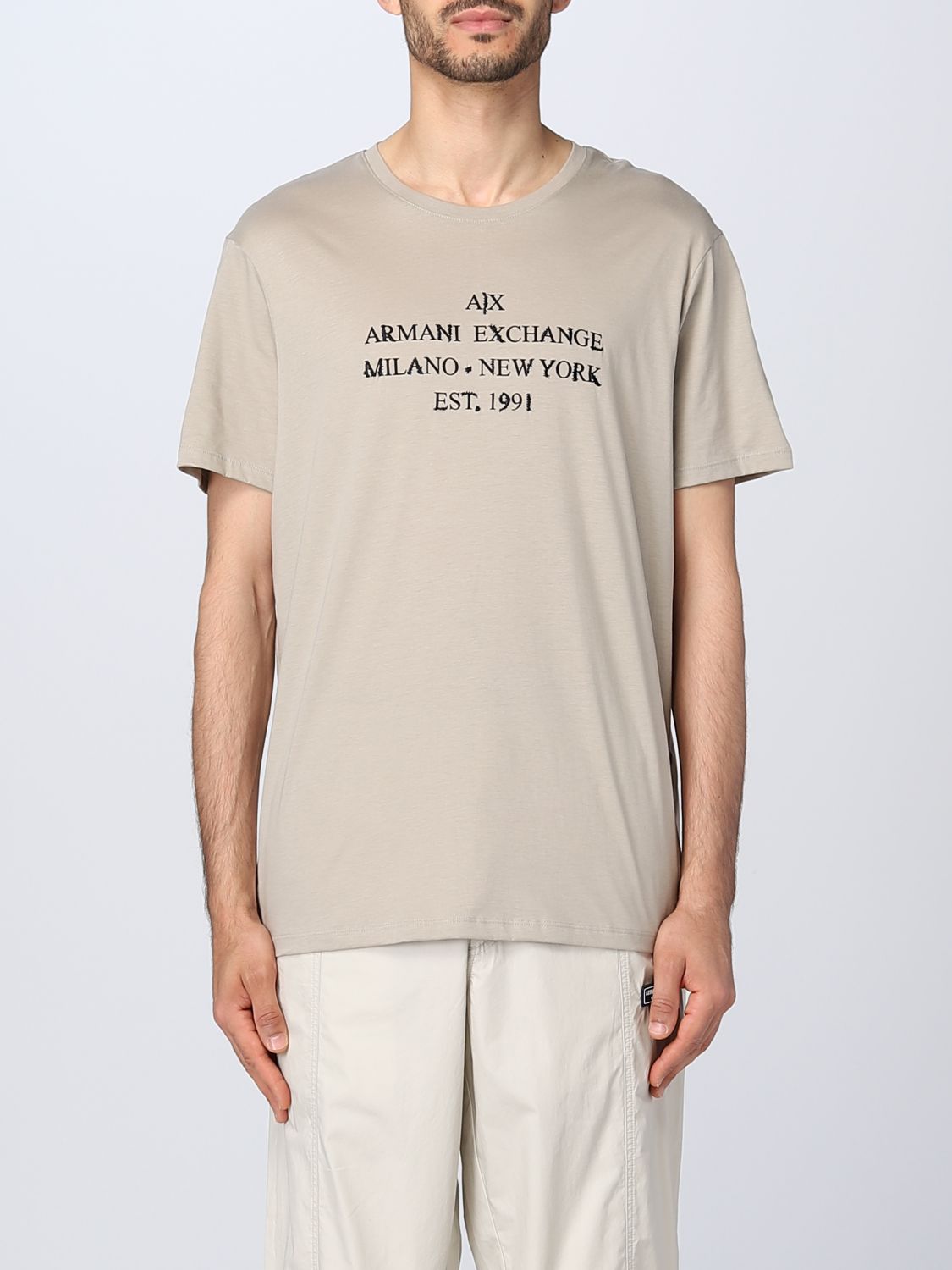 Shop Armani Exchange T-shirt  Men Color Green