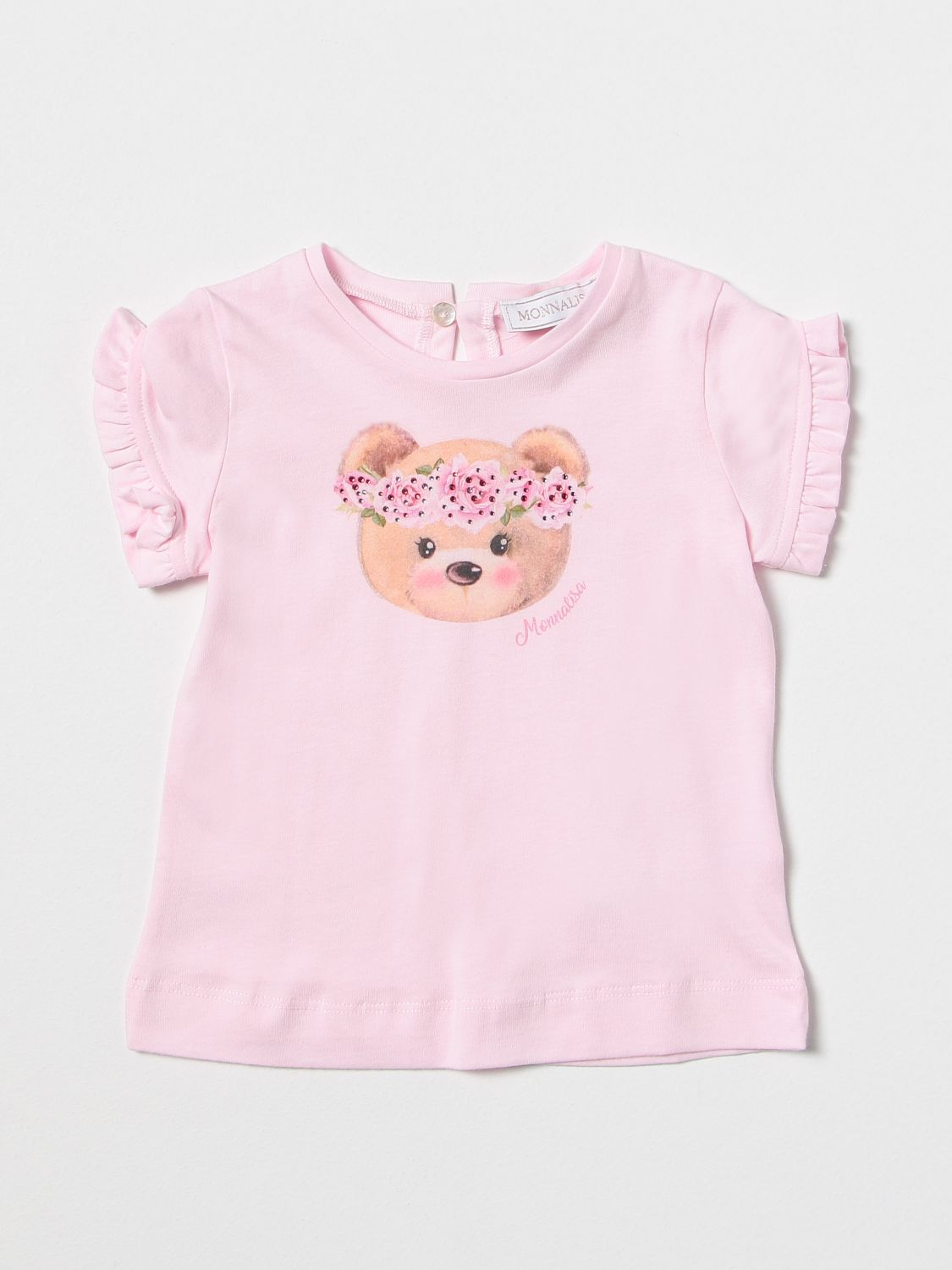 tweedehands Premedicatie Schat MONNALISA: t-shirt for baby - Pink | Monnalisa t-shirt 39A6101004 online on  GIGLIO.COM