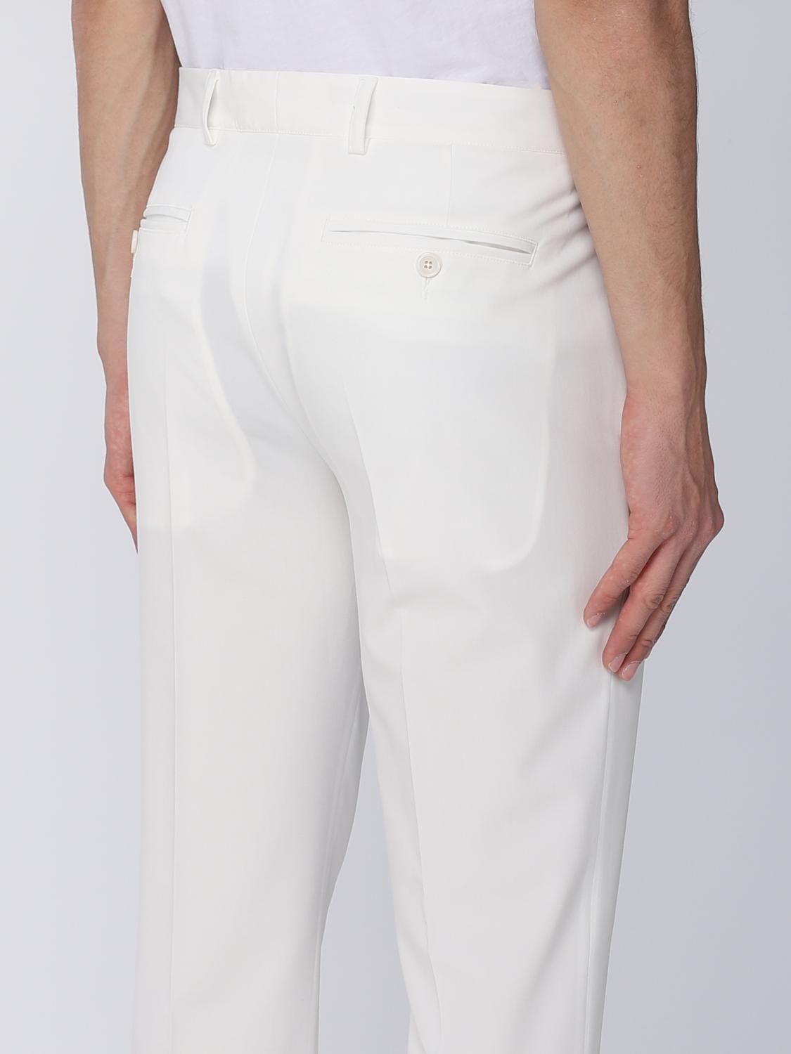 Trousers Daniele Alessandrini: Daniele Alessandrini trousers for men white 3