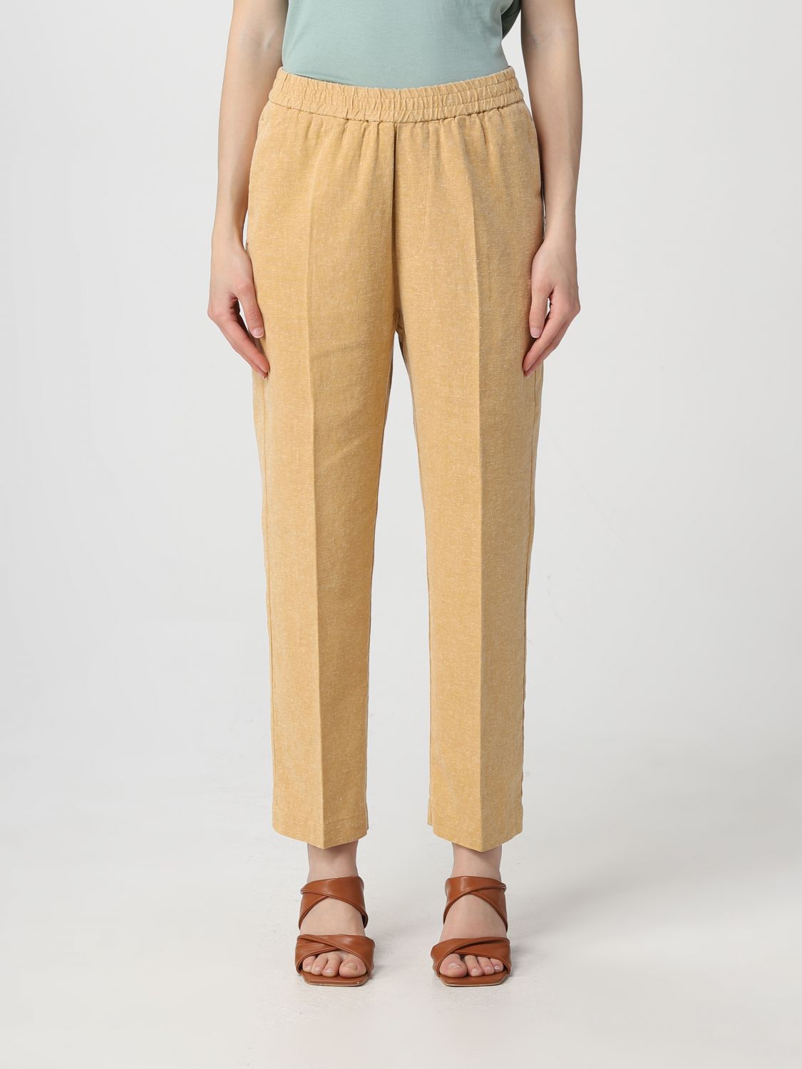 BARENA: pants for woman - Yellow | Barena pants PAD40513138 online on ...