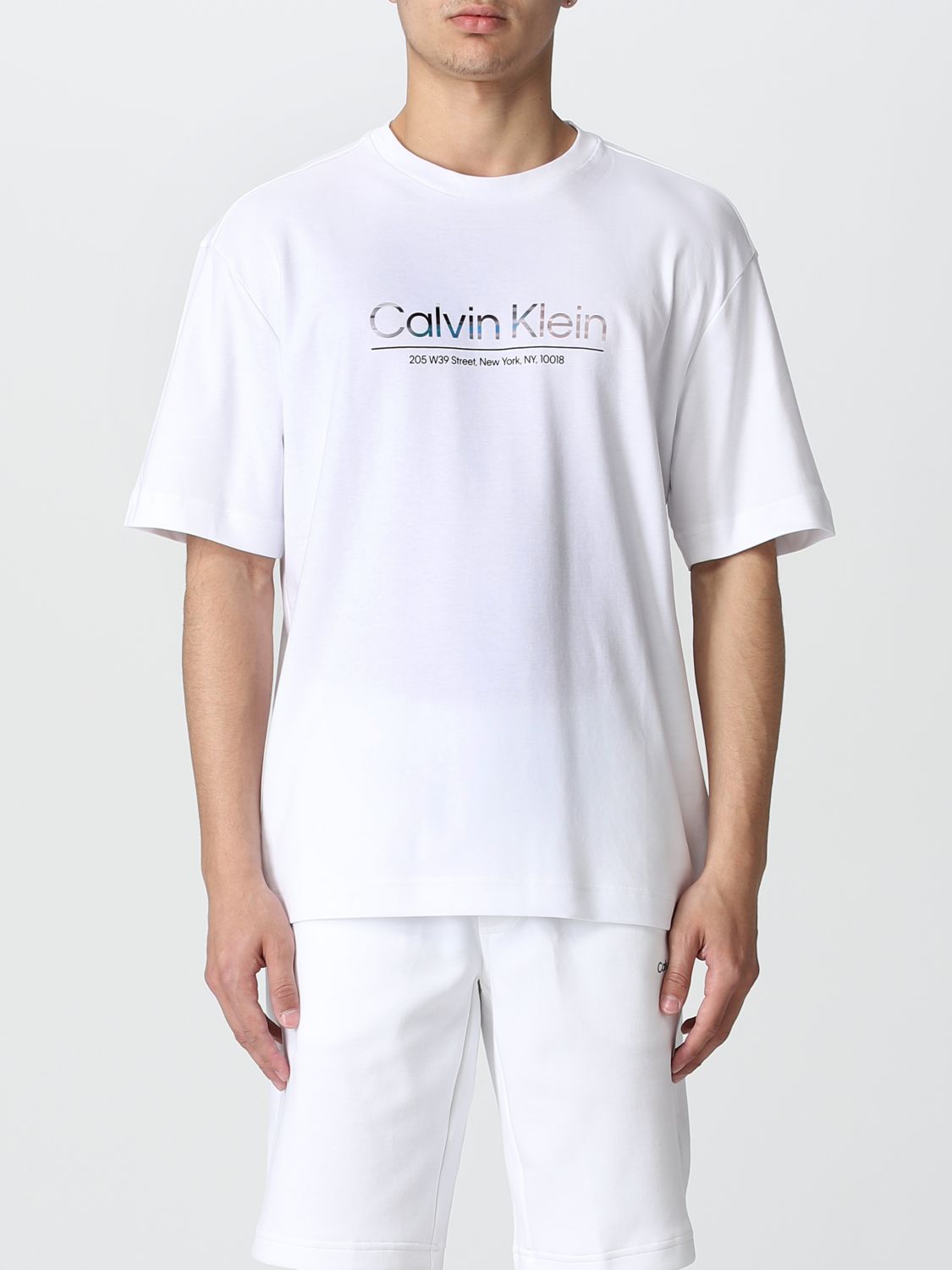 CALVIN KLEIN: t-shirt for man - White | Calvin Klein t-shirt K10K111133 ...