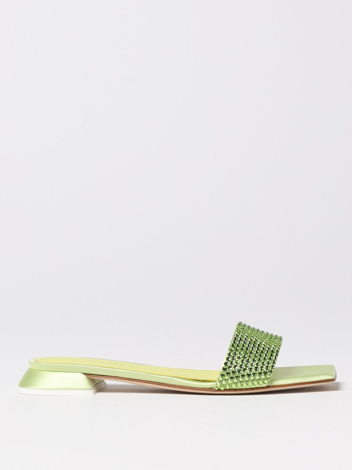 3juin Crystal-embellished 20mm Sandals In Green