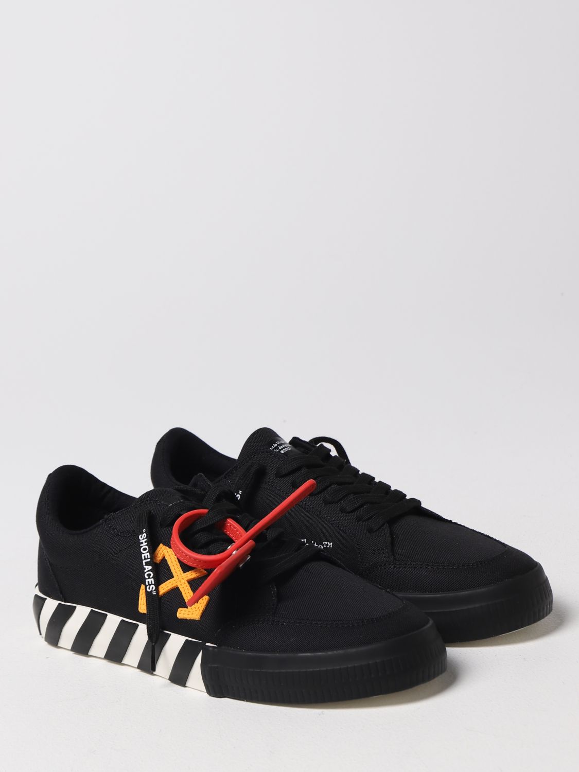 Sneakers Off-White: Sneakers Low Vulcanized Off-White in canvas nero 2