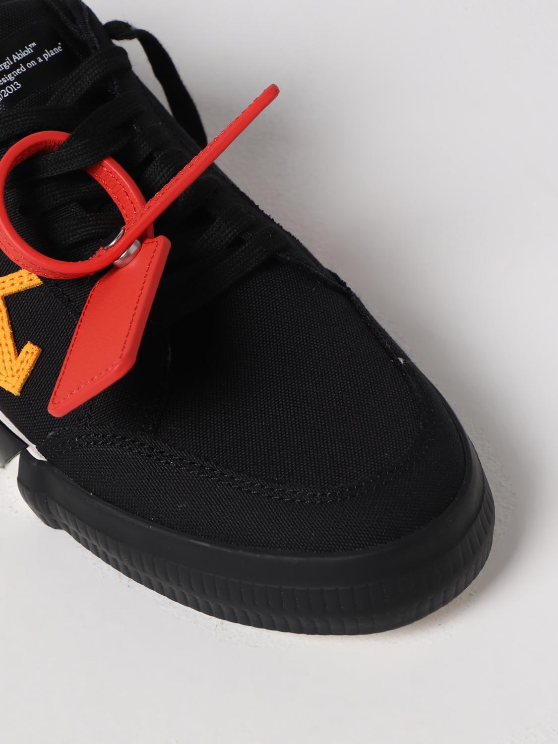 Sneakers Off-White: Sneakers Low Vulcanized Off-White in canvas nero 4
