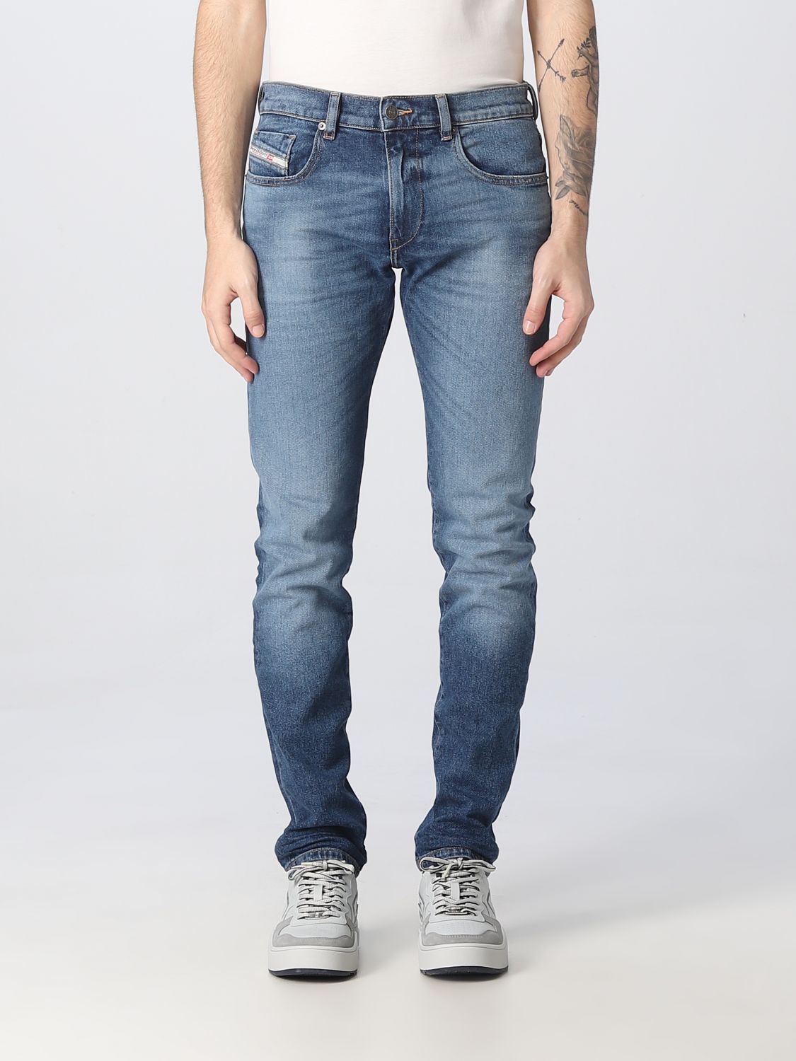 DIESEL: jeans for man - Blue | A035580NFAJ online on GIGLIO.COM