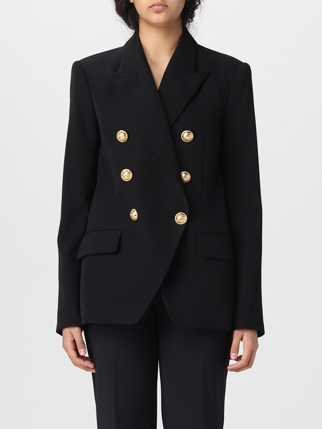 BALMAIN: jacket for woman - Black | Balmain jacket WF1SH000167L online ...