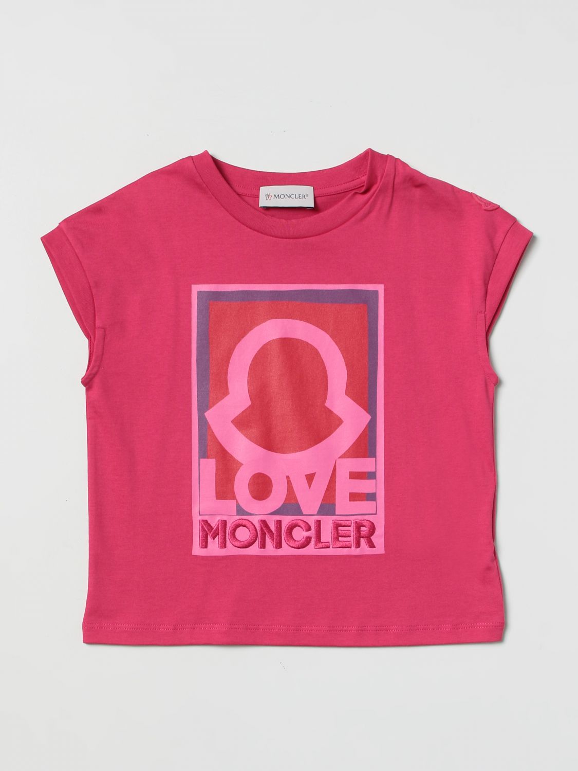 MONCLER: vest for girls - Fuchsia | Moncler vest 8P00001899WA online on ...