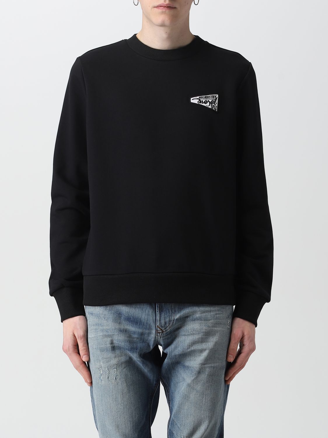 DIESEL: sweatshirt for man - Black | Diesel sweatshirt A096610NAZQ ...