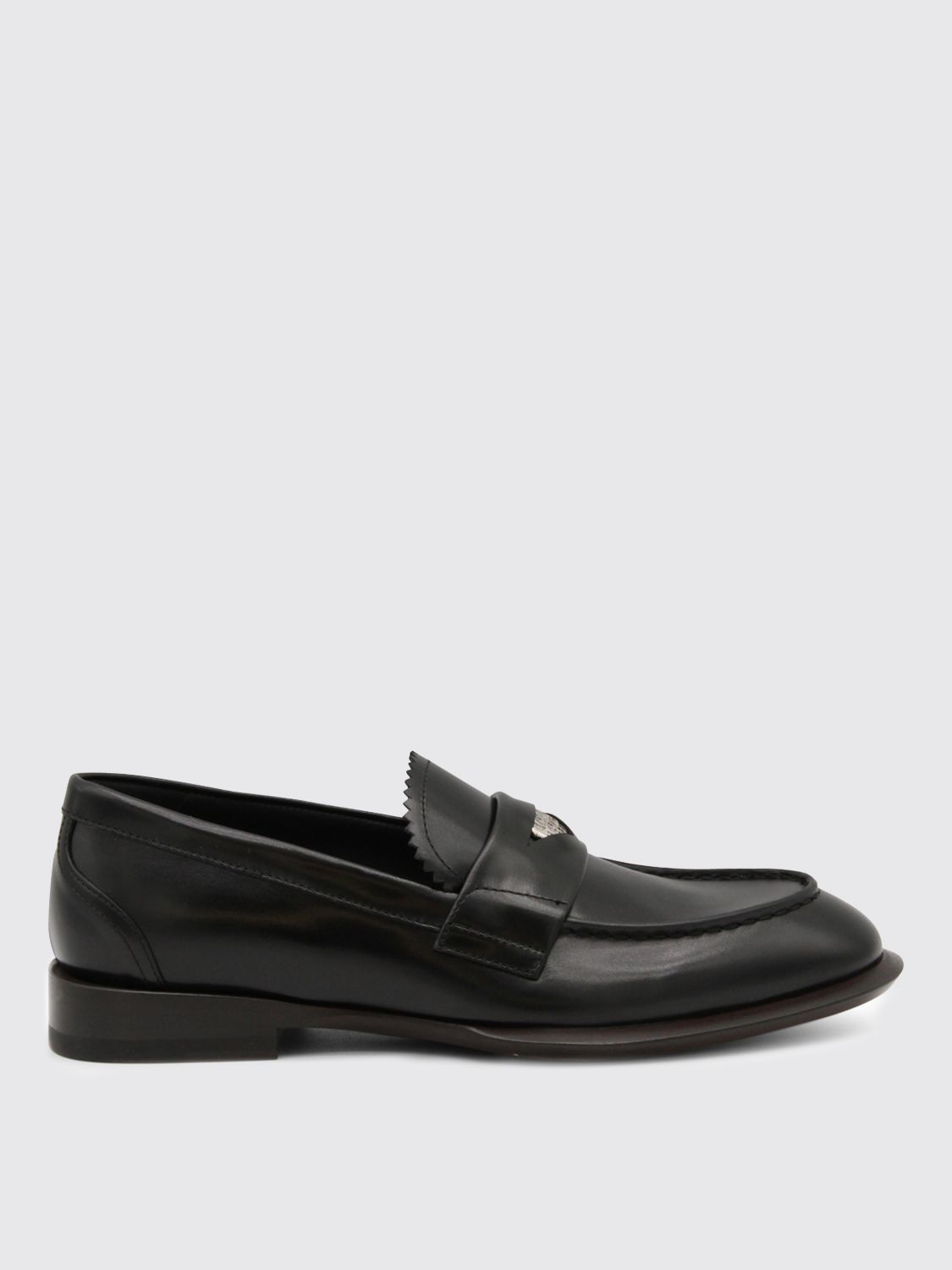 Shop Alexander Mcqueen Loafer In Leather In Black
