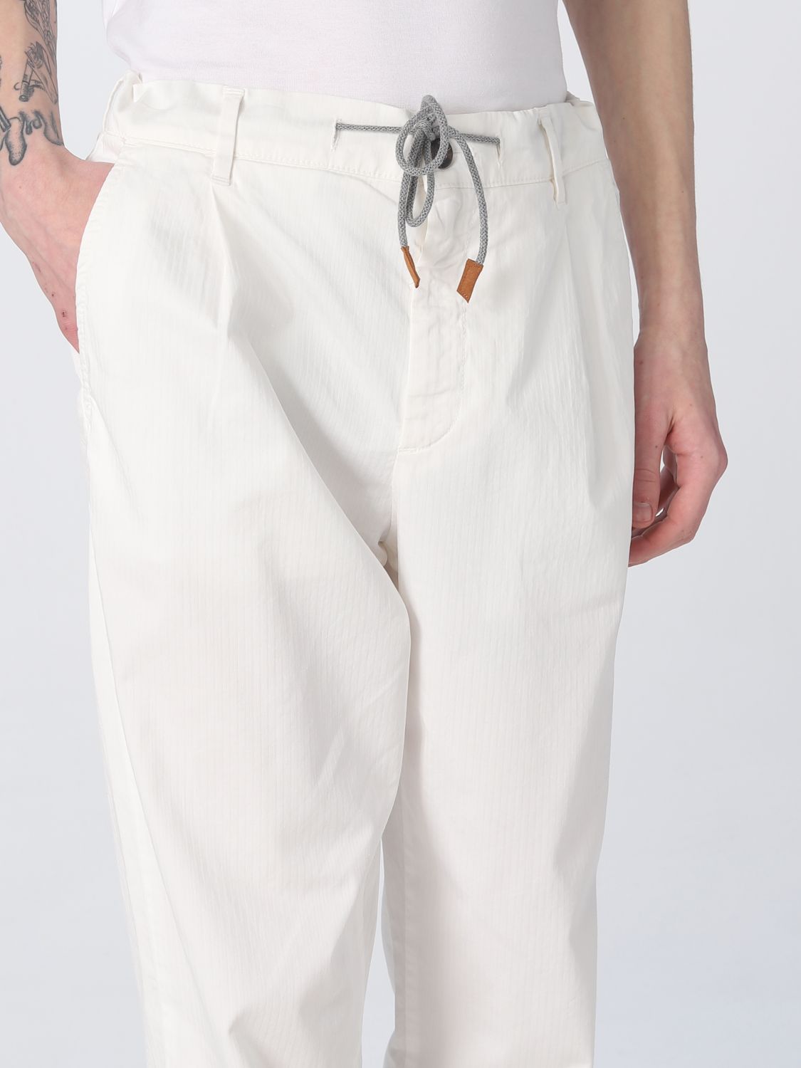 ELEVENTY: pants for man - White | Eleventy pants G70PANE04TET0G001 ...