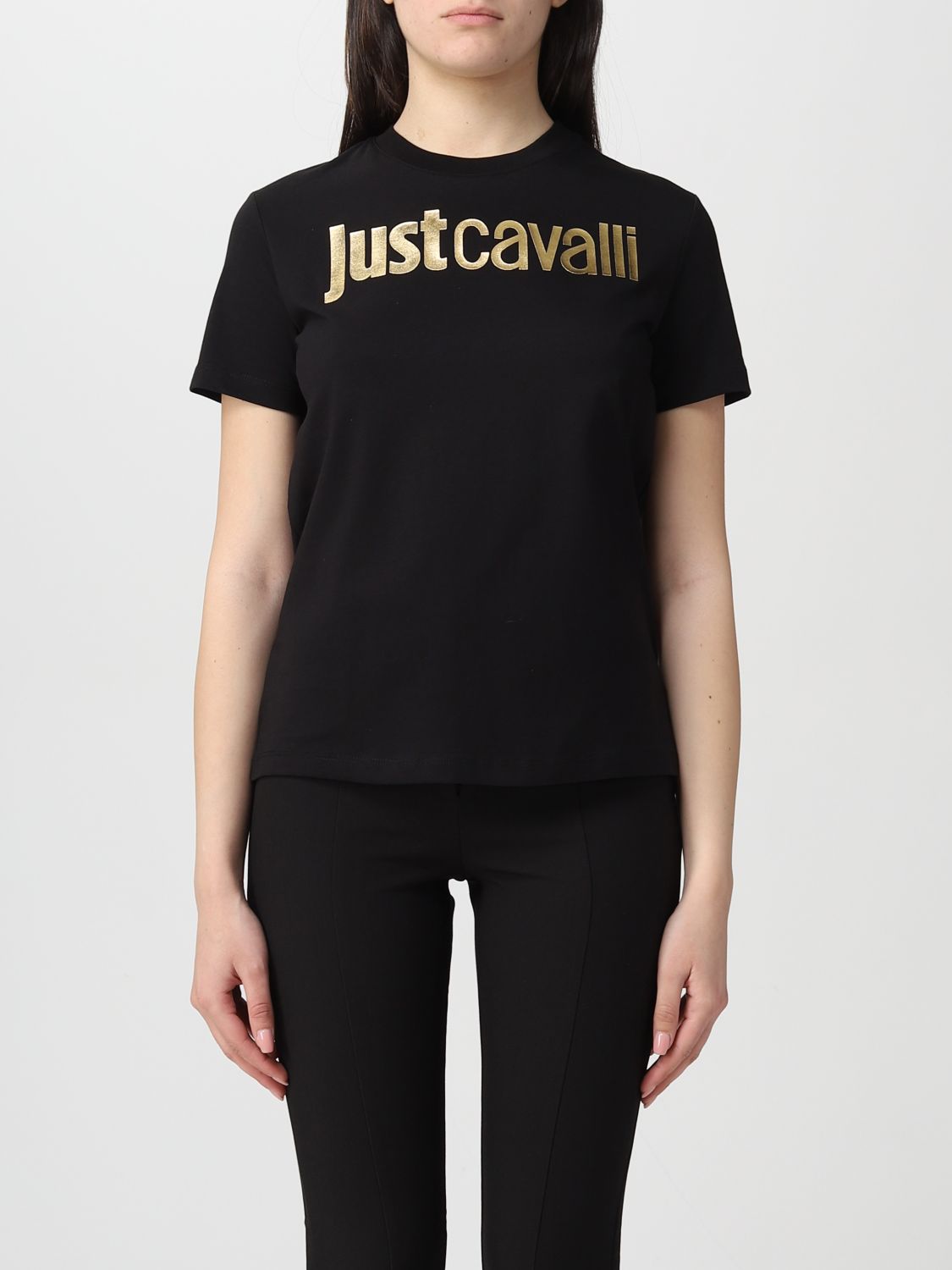 JUST CAVALLI: t-shirt for woman - Black | Just Cavalli t-shirt ...