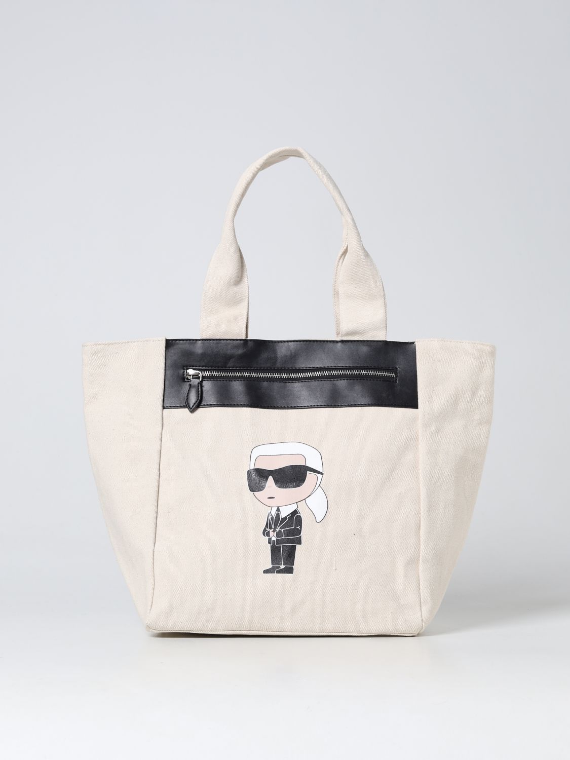 KARL LAGERFELD: tote bags for women - Natural | Karl Lagerfeld tote ...