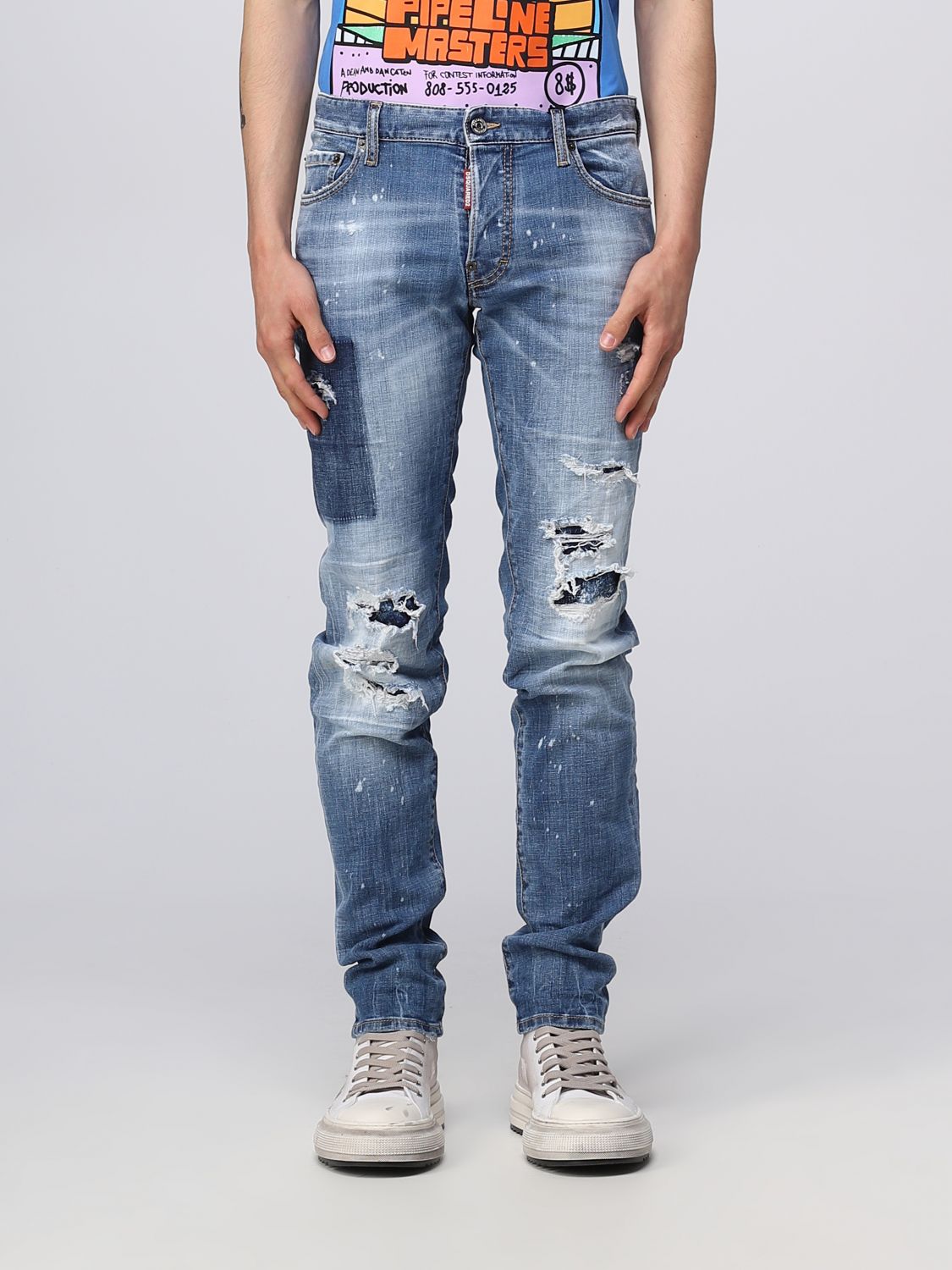 Parelachtig Makkelijker maken Wonder DSQUARED2: jeans for man - Blue | Dsquared2 jeans S71LB1168S30664 online on  GIGLIO.COM