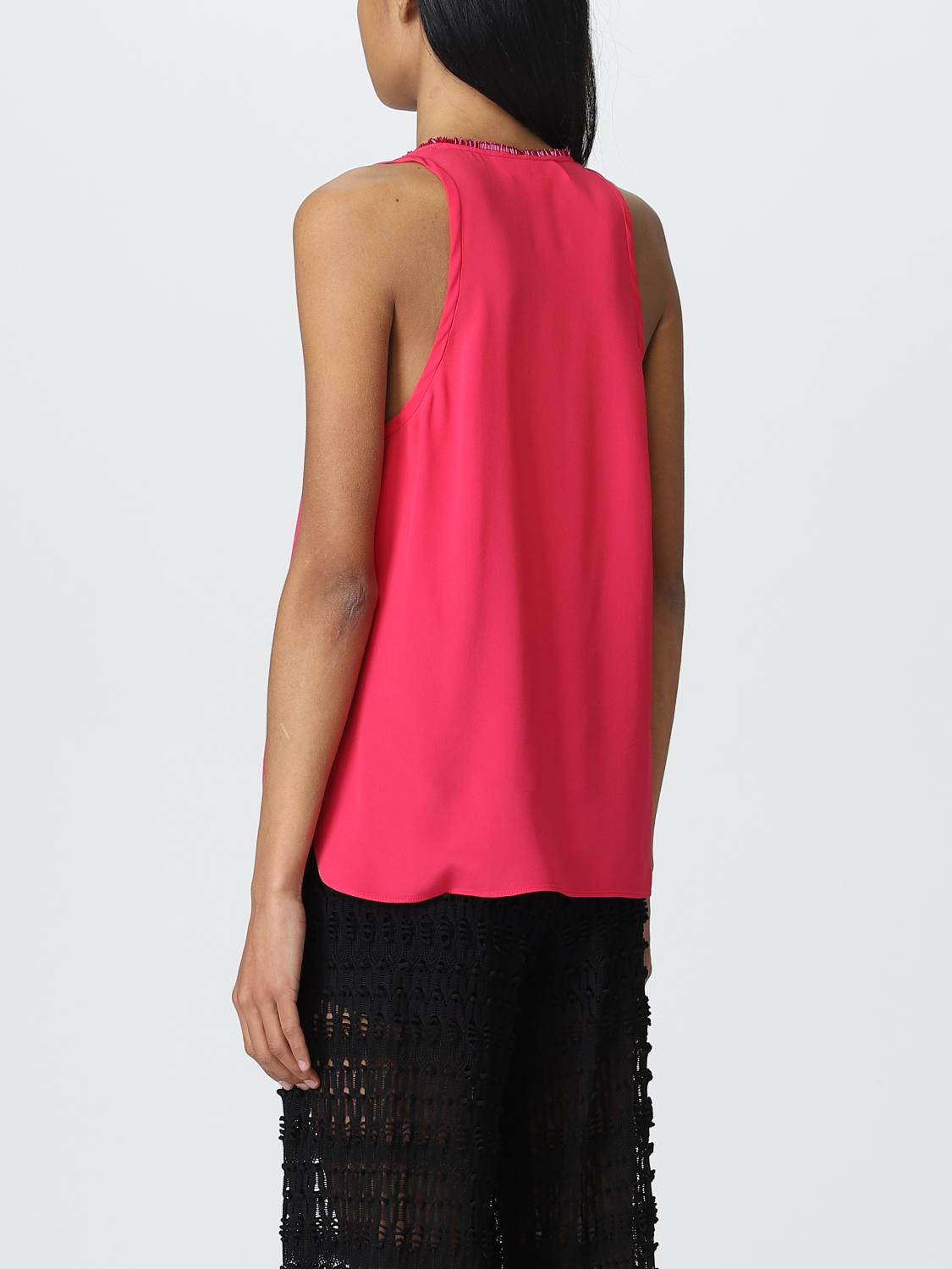 Top e Bluse Genny: Top Genny in misto seta fuxia 2