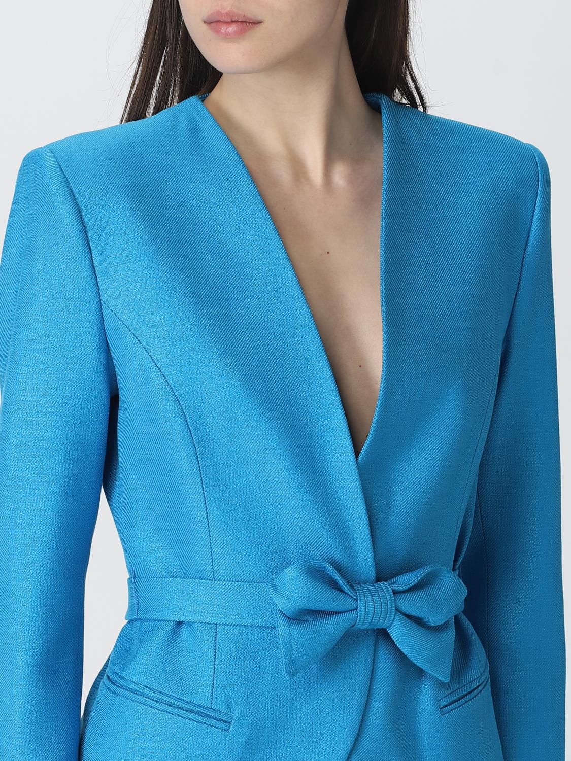 Blazer Genny: Blazer Genny in misto viscosa azzurro 5