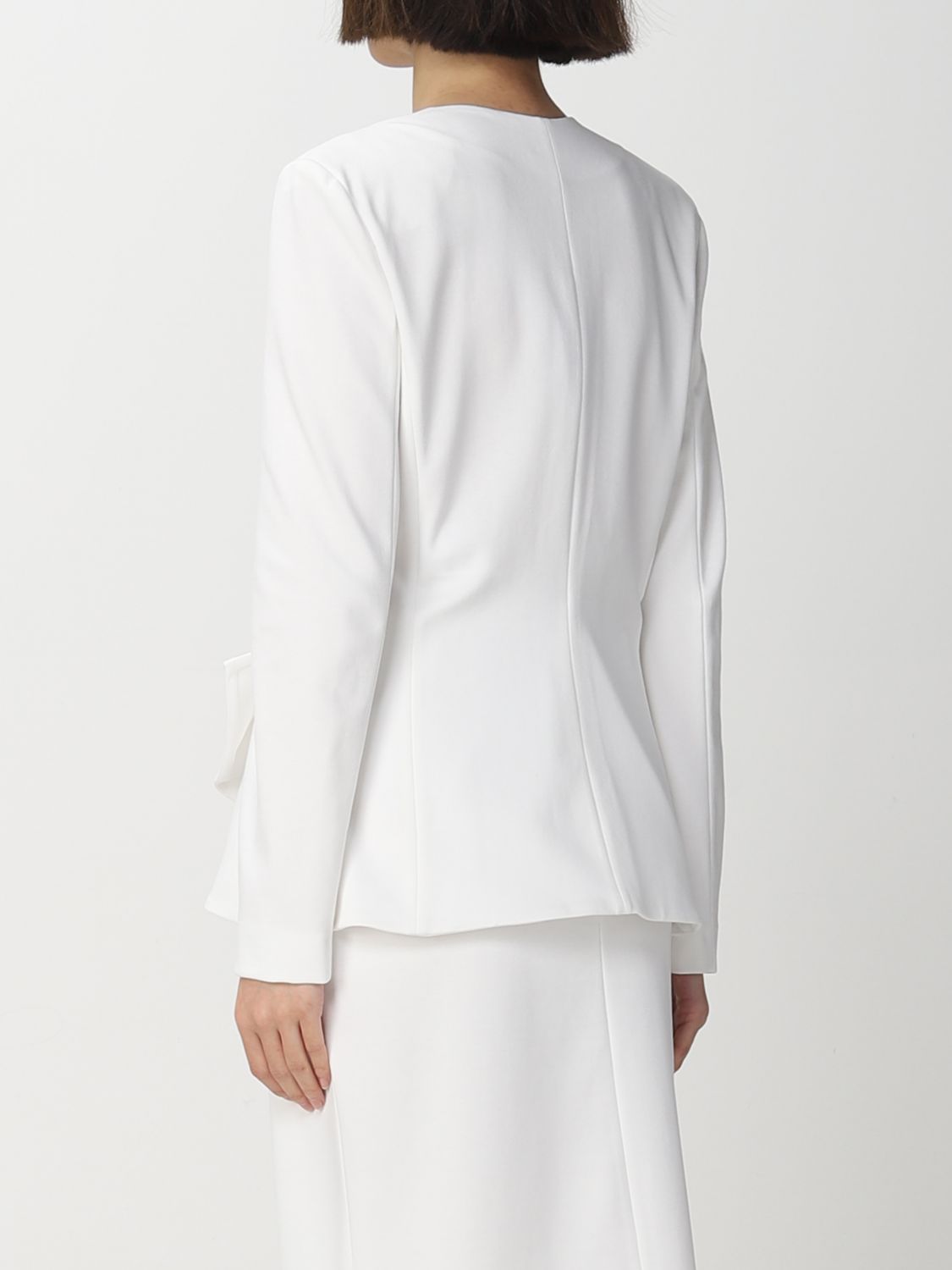 EMPORIO ARMANI: blazer for women - White | Emporio Armani blazer ...