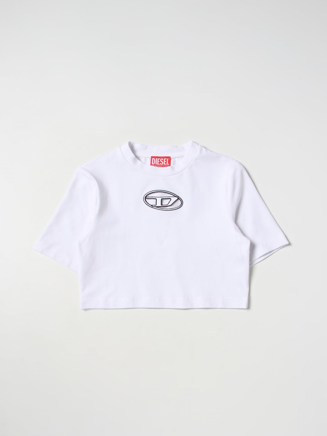 DIESEL: t-shirt for girls - White | Diesel t-shirt J01176KYAUD online ...