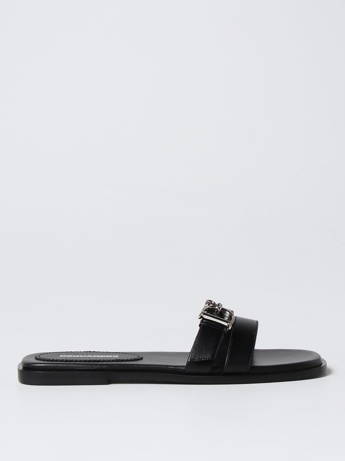Shop Dsquared2 Sandals In Leather In Black