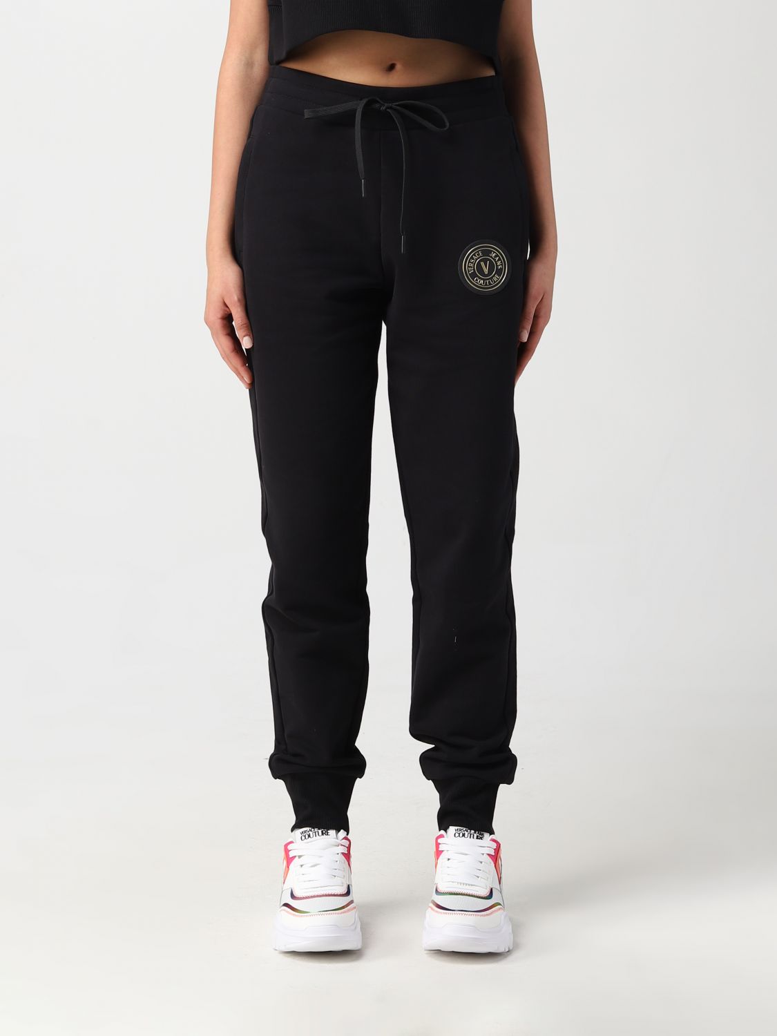 VERSACE JEANS COUTURE: pants for woman - Black | Versace Jeans Couture ...