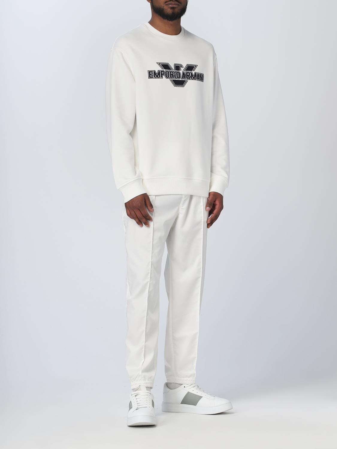Felpa Emporio Armani: Felpa Emporio Armani in cotone bianco 2