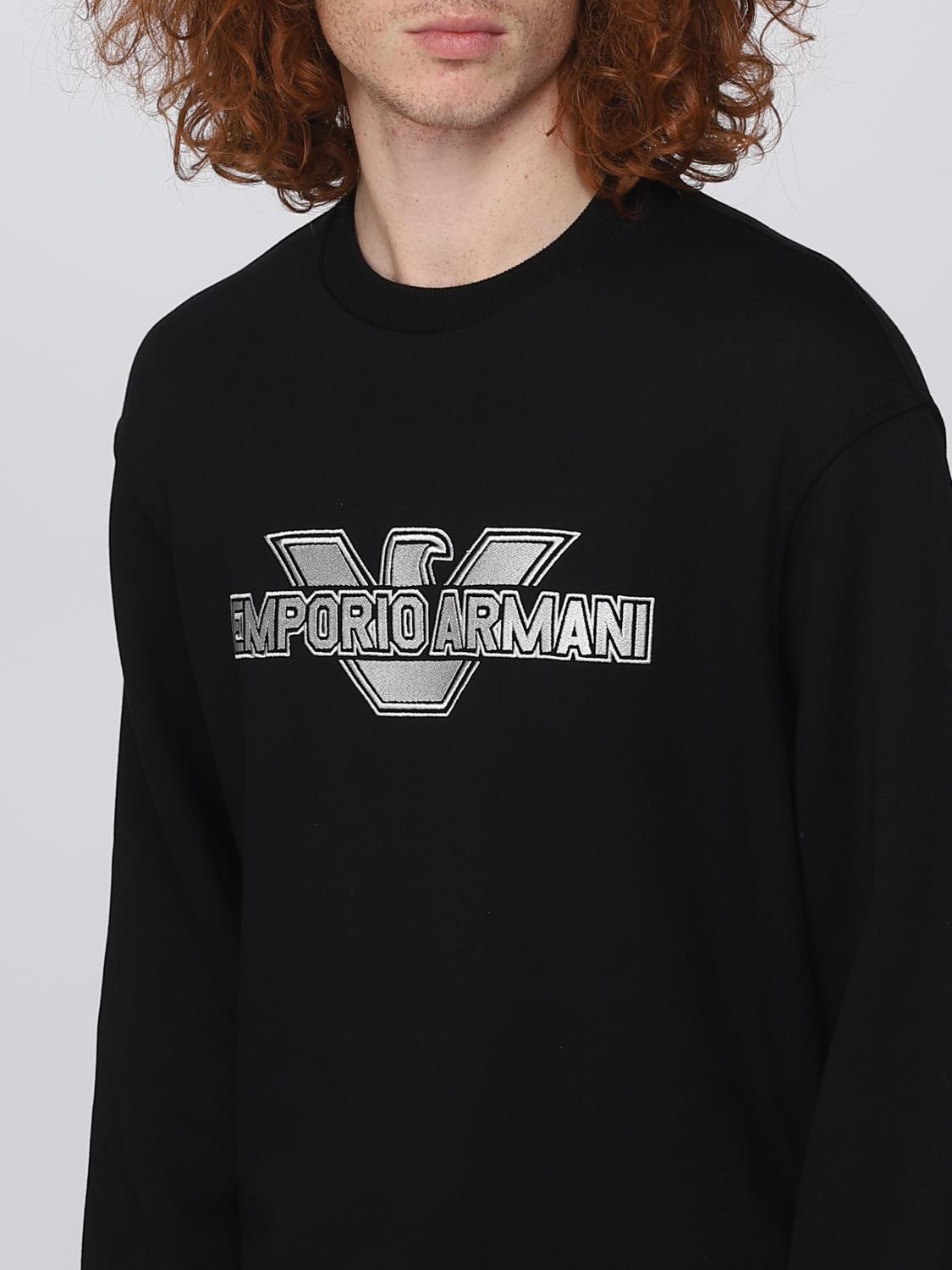 Felpa Emporio Armani: Felpa Emporio Armani in cotone nero 4