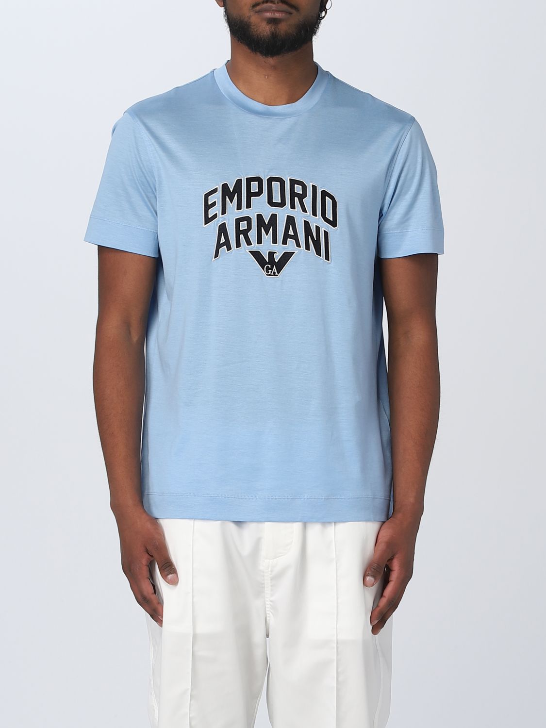 Emporio Armani T-shirt  Men Color Sky Blue