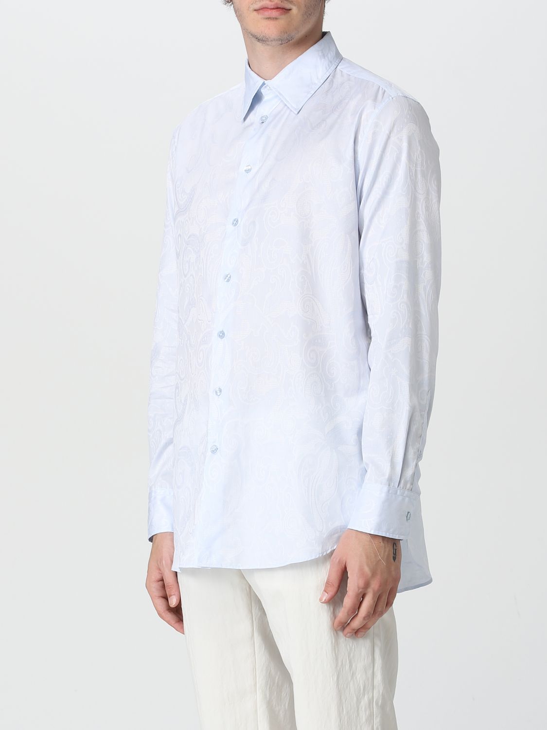 Camicia Etro: Camicia Etro in cotone azzurro 4