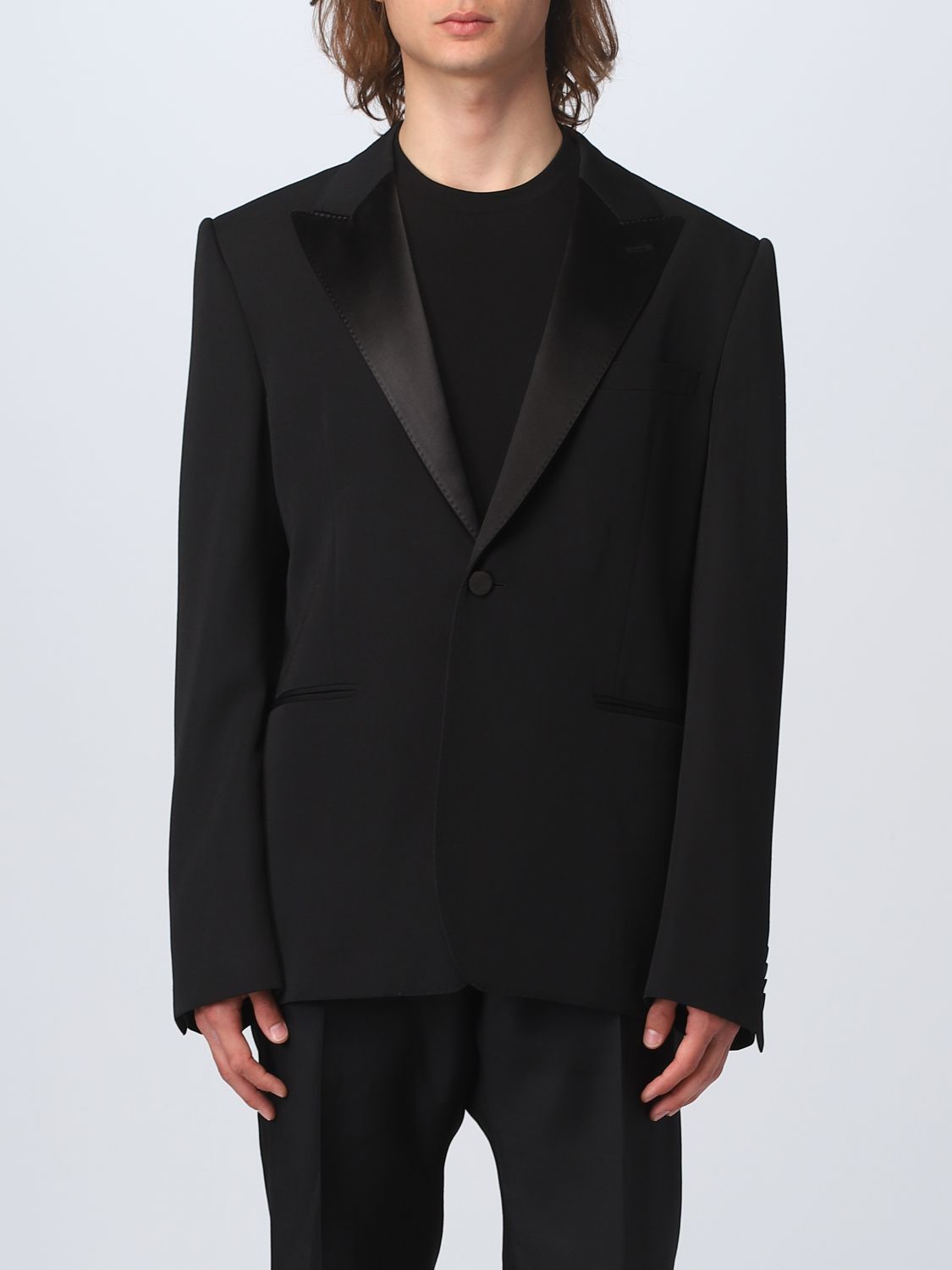 Shop Alexander Mcqueen Jacket In Wool In Black