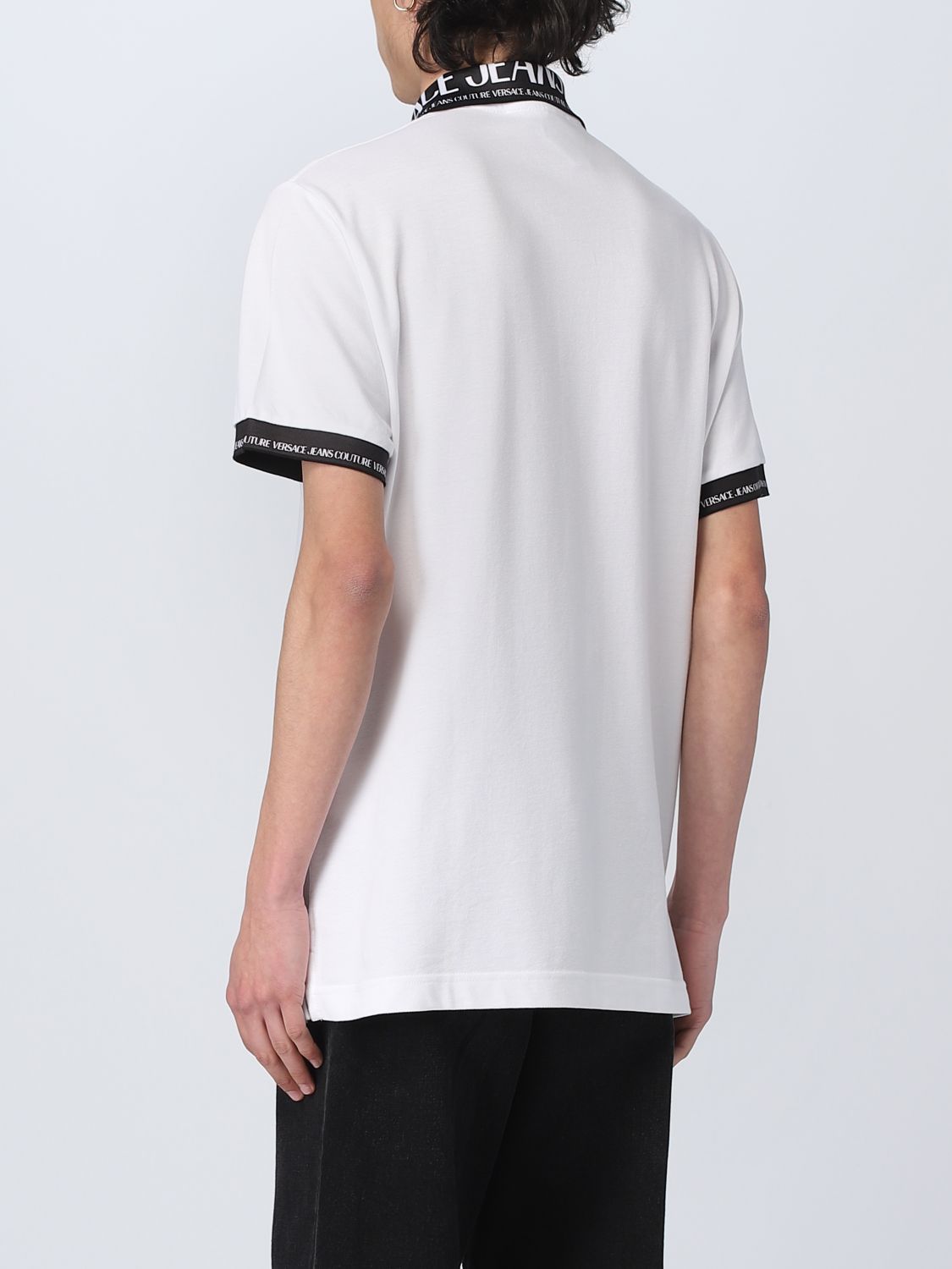 VERSACE JEANS COUTURE: polo shirt for man - White | Versace Jeans ...