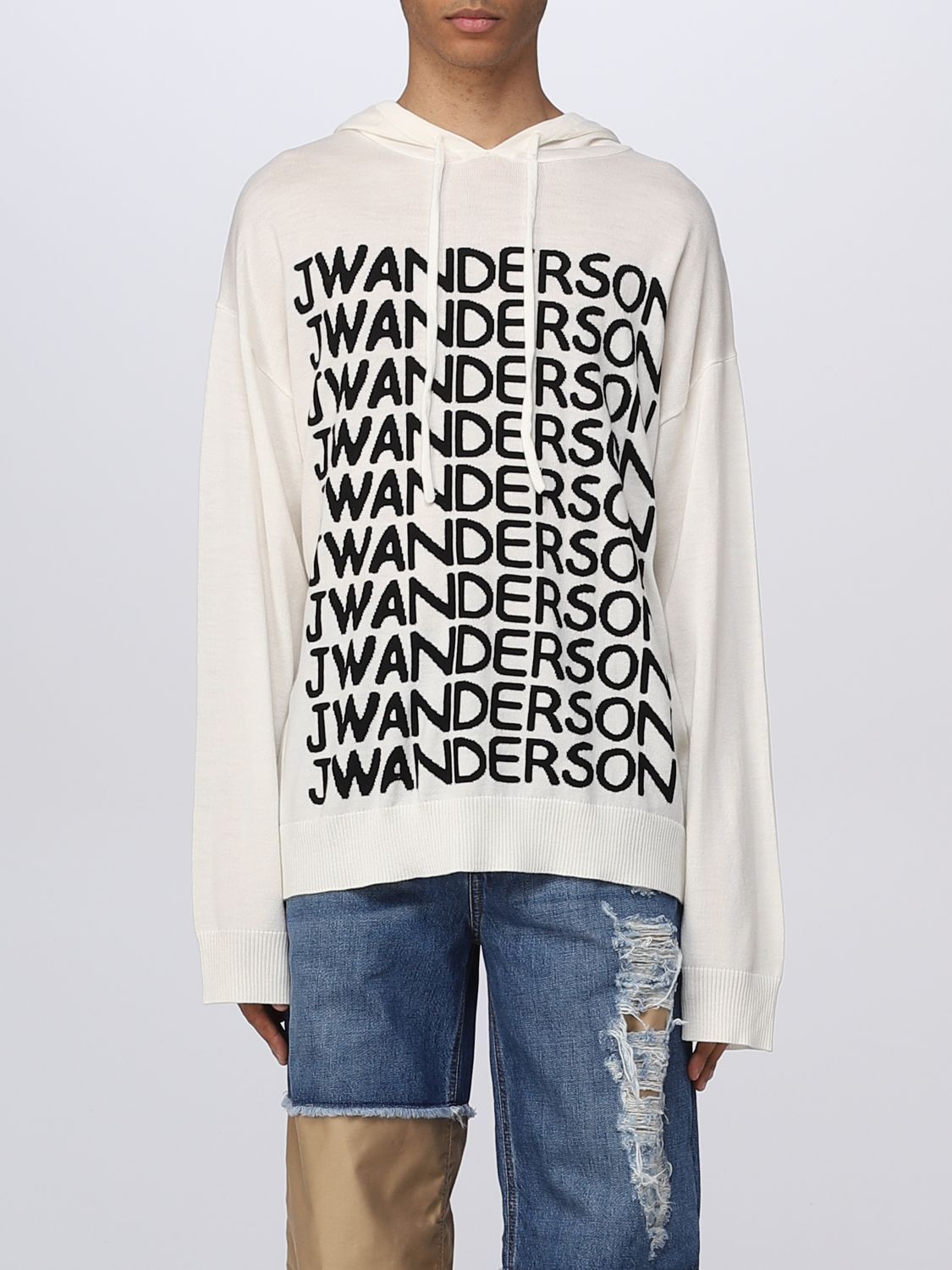 JW ANDERSON: sweatshirt for man - White | Anderson sweatshirt on GIGLIO.COM