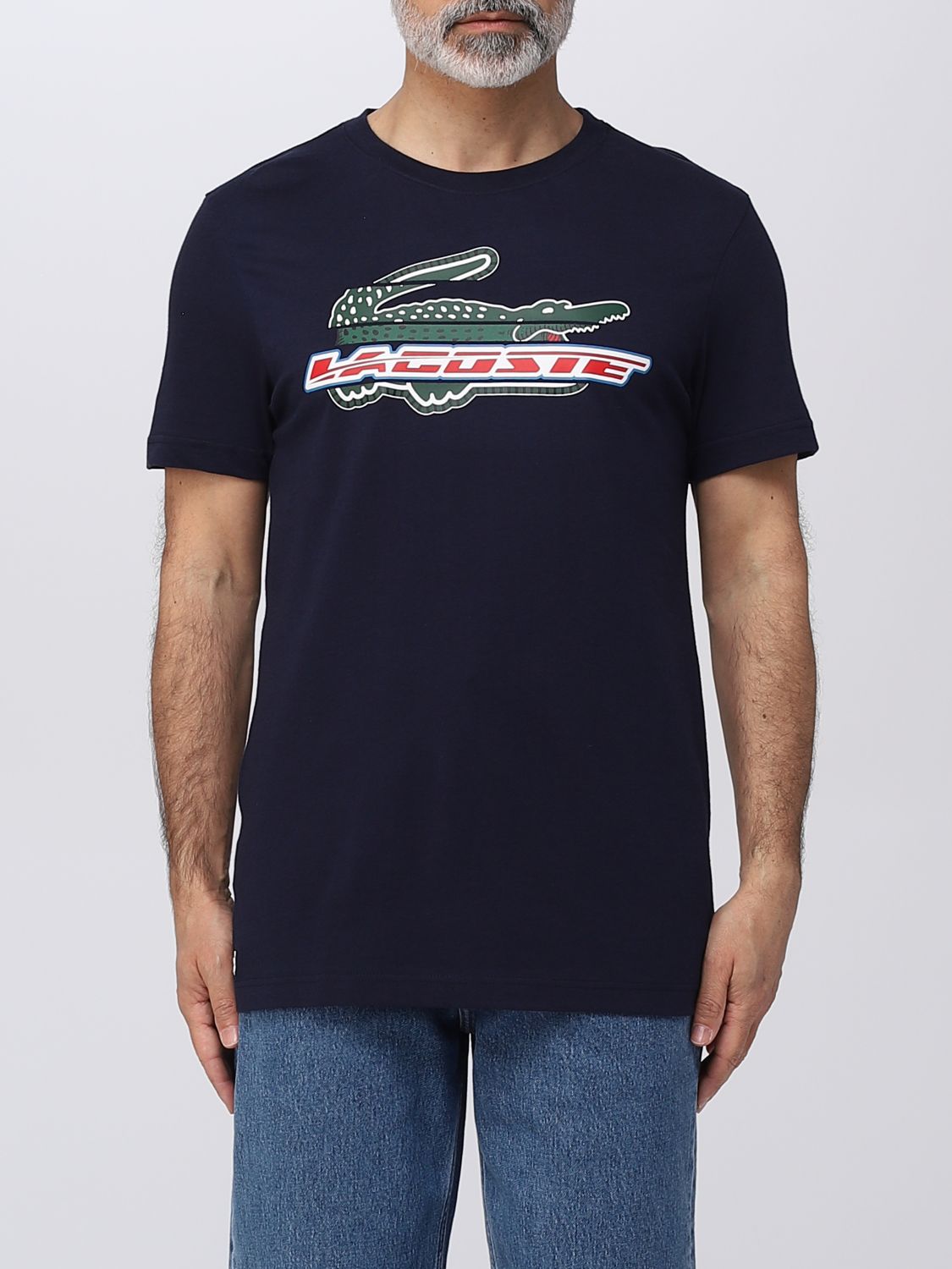Darmen hout fax LACOSTE: t-shirt for man - Navy | Lacoste t-shirt TH5156 online on  GIGLIO.COM