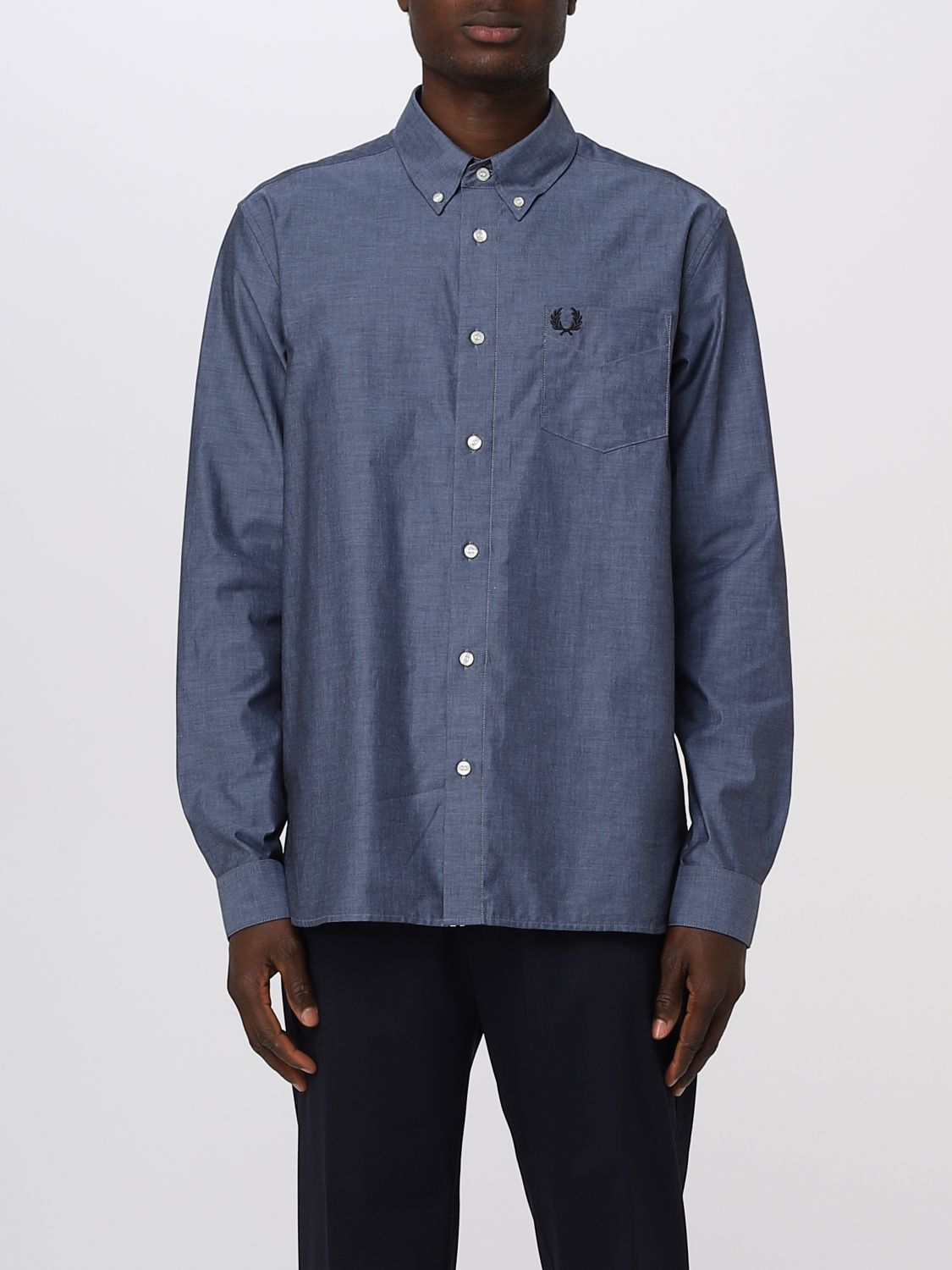 Fred Perry Shirt  Men Color Blue
