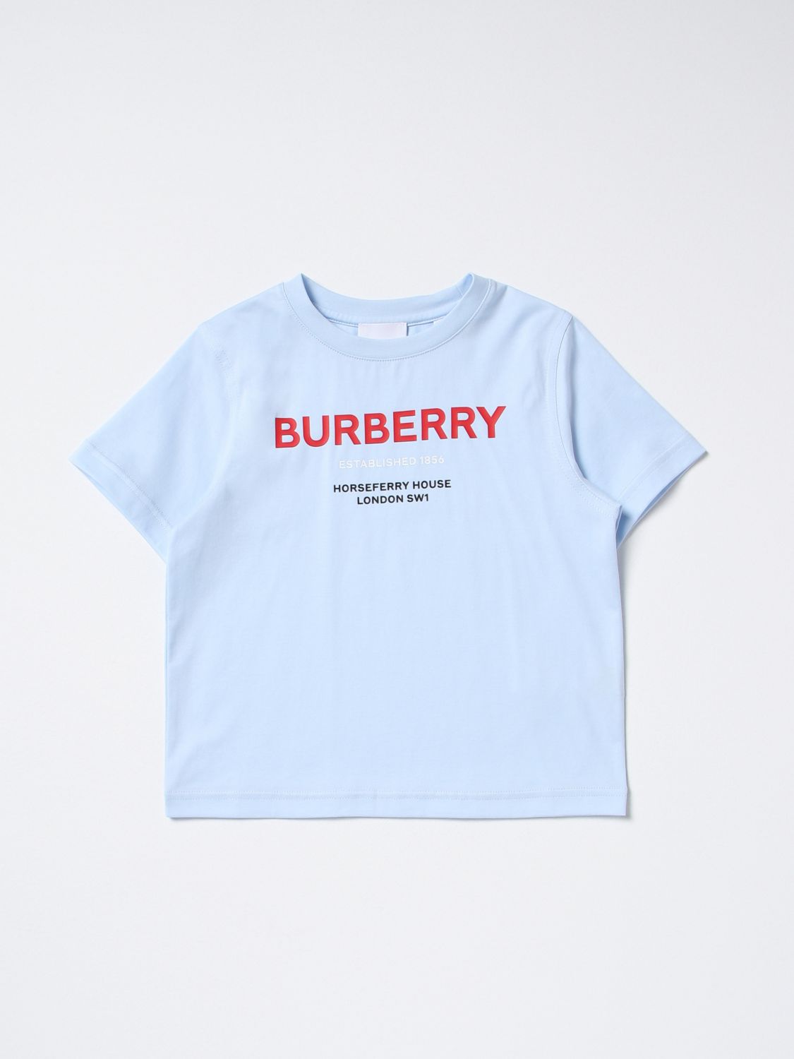 Burberry Kids' T-shirt Mit Horseferry-print In Blue