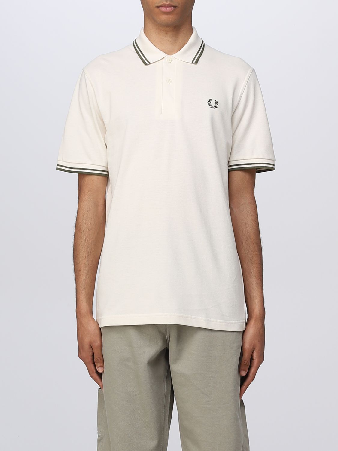 FRED PERRY: polo shirt for man - Beige | Fred Perry polo shirt M1245 ...