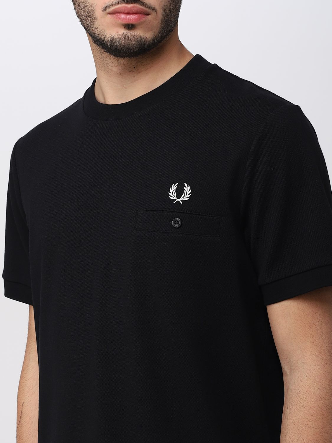 FRED PERRY: t-shirt for man - Black | Fred Perry t-shirt M8531 online ...
