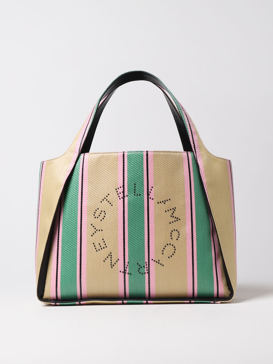 Shop Stella Mccartney Stella Mccarteny Bag In Raffia In Green