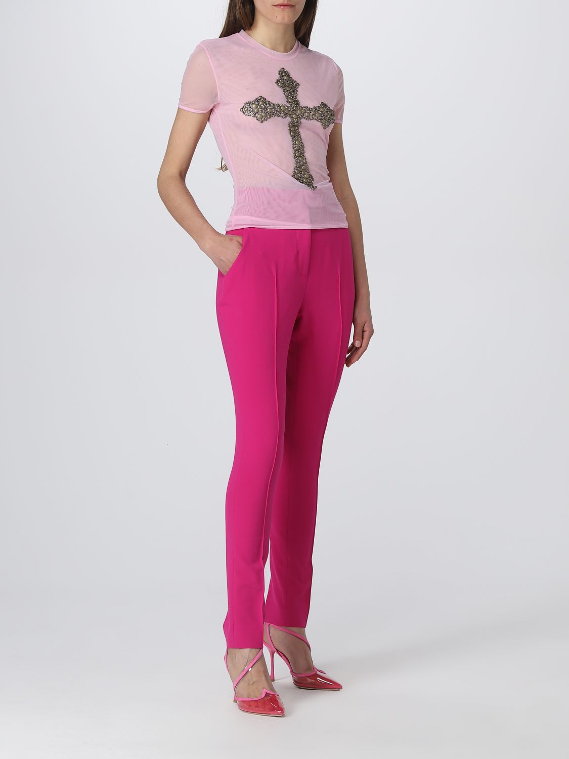 Hose The Attico: The Attico Damen Hose pink 2