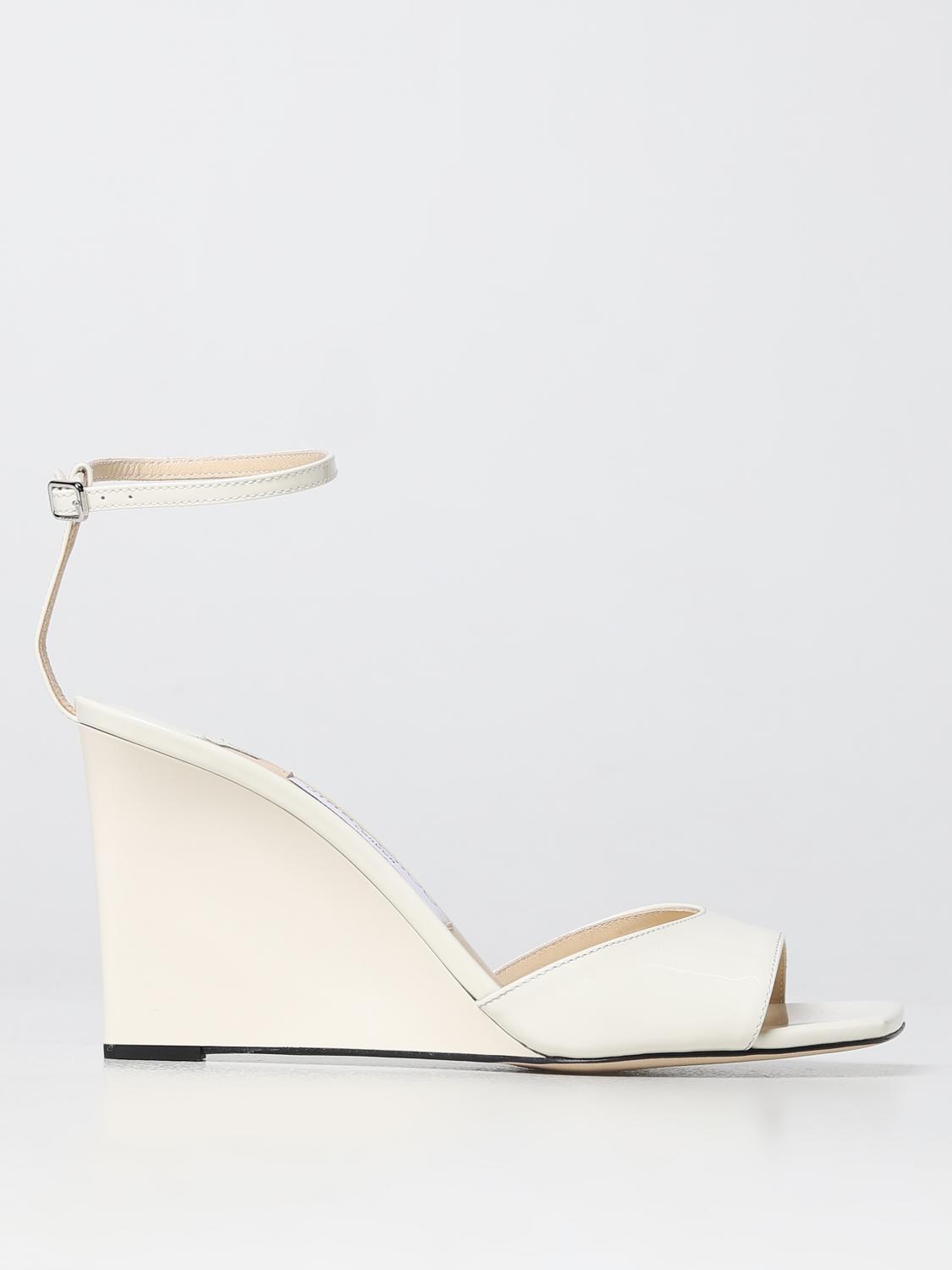 Sandali con tacco Jimmy Choo: Sandalo Brien Jimmy Choo in pelle latte 1