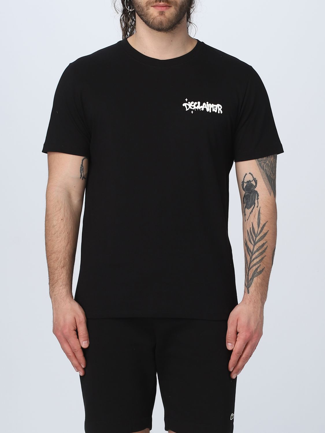 DISCLAIMER: t-shirt for man - Black | Disclaimer t-shirt 23EDS53431 ...
