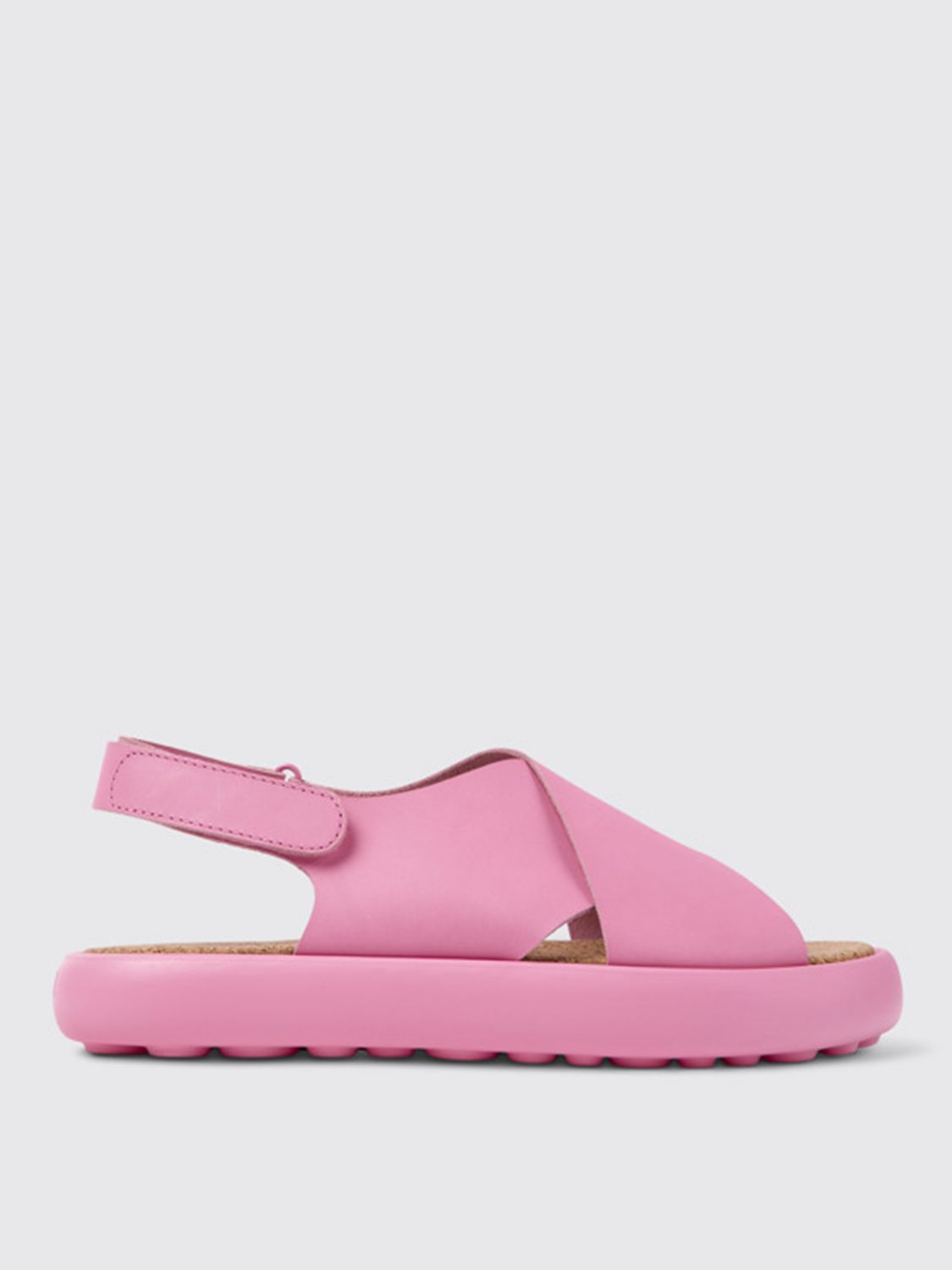 CAMPER: Pelotas Flota sandals in leather - Pink | Camper sandals ...