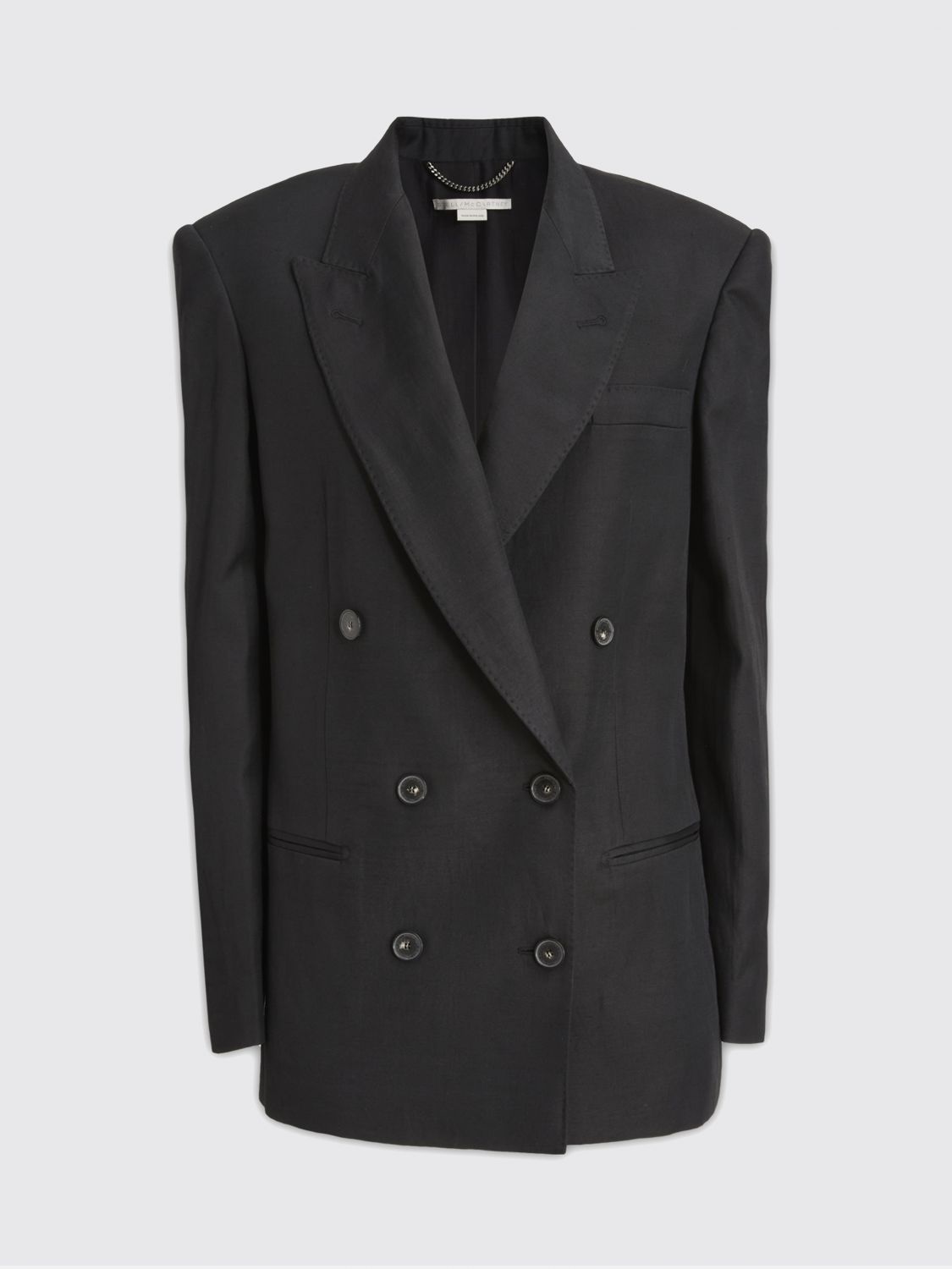 Stella Mccartney Blazer In Viscose And Linen In Black