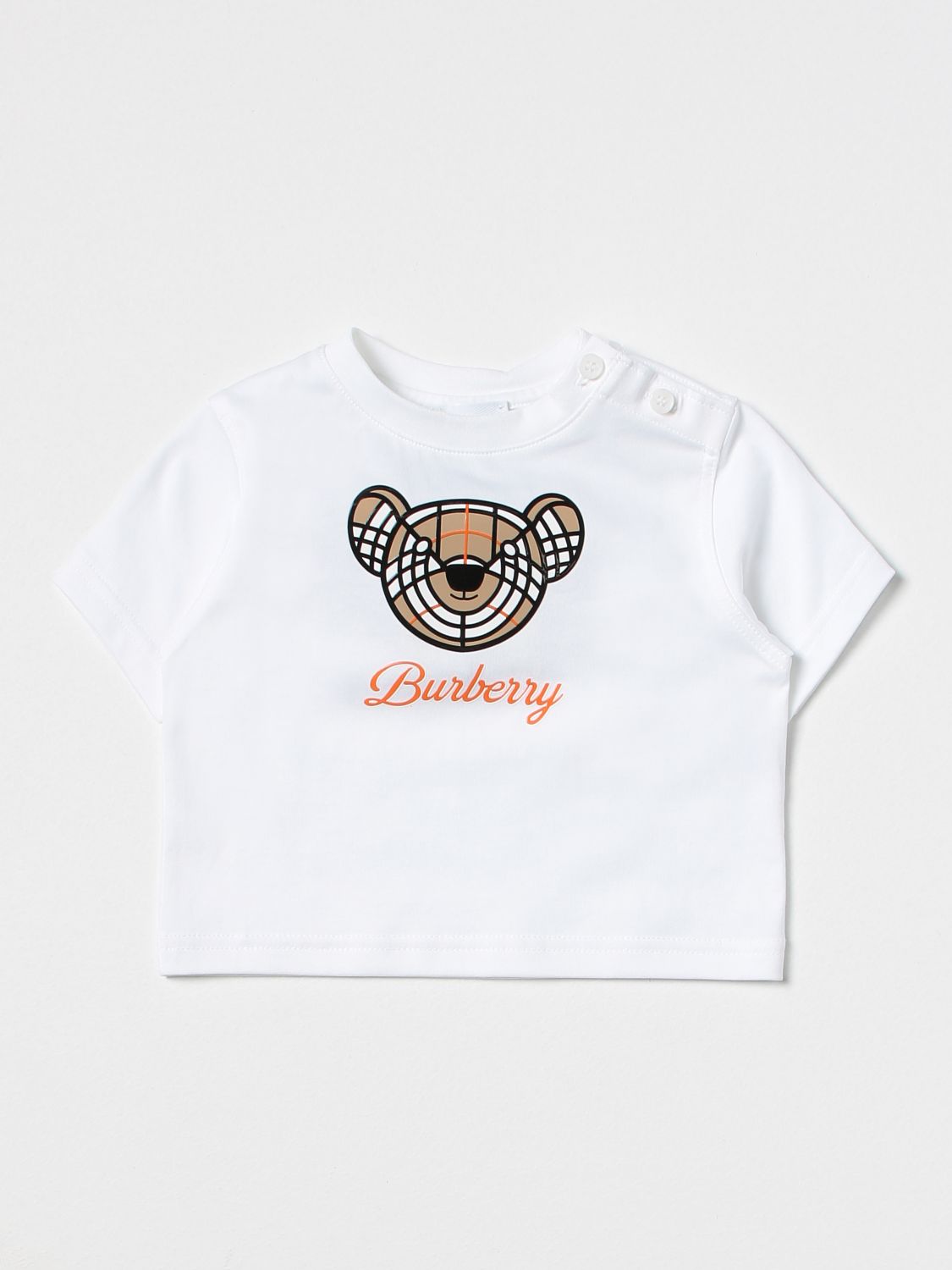 BURBERRY: Camiseta para bebé, Blanco | Camiseta Burberry 8062260 en línea  en 