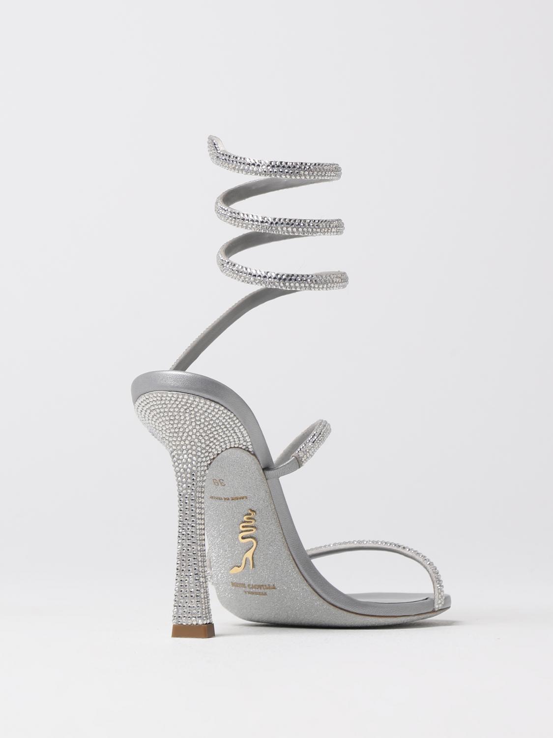 Sandales à talons Rene Caovilla: Sandales à talons Rene Caovilla femme argent 3
