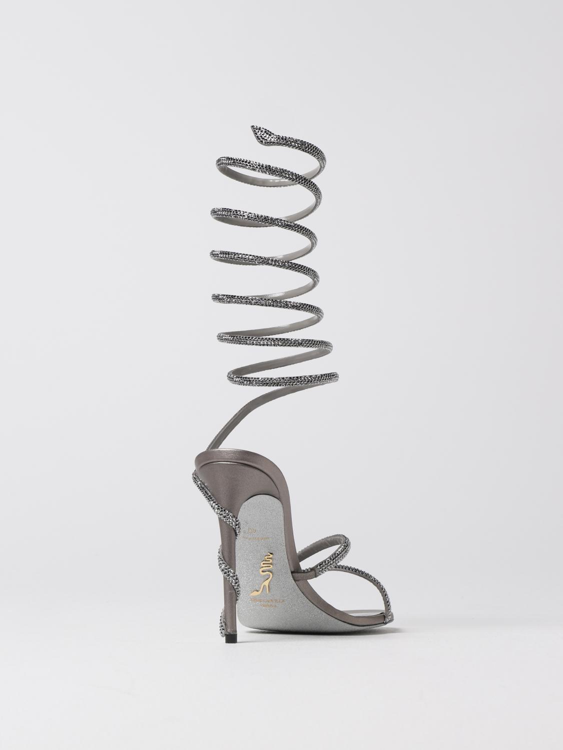Sandales à talons Rene Caovilla: Sandales à talons Rene Caovilla femme argent 3