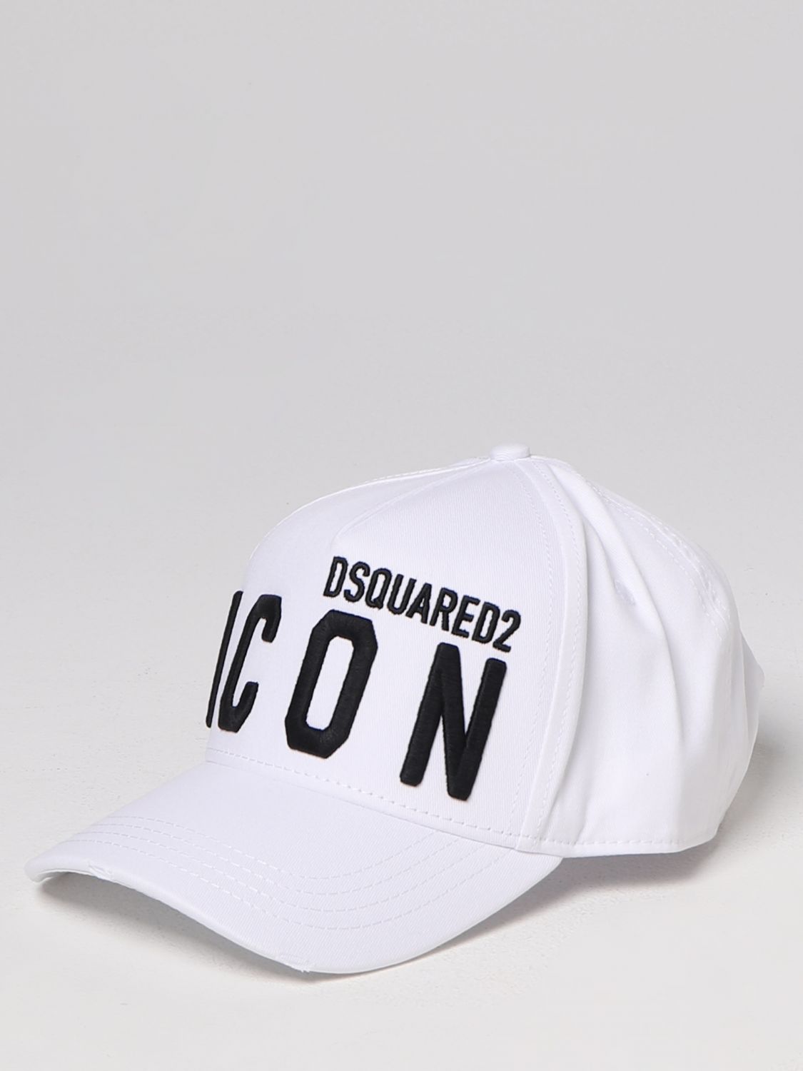 Cappello Dsquared2: Cappello Icon Dsquared2 in cotone bianco 1