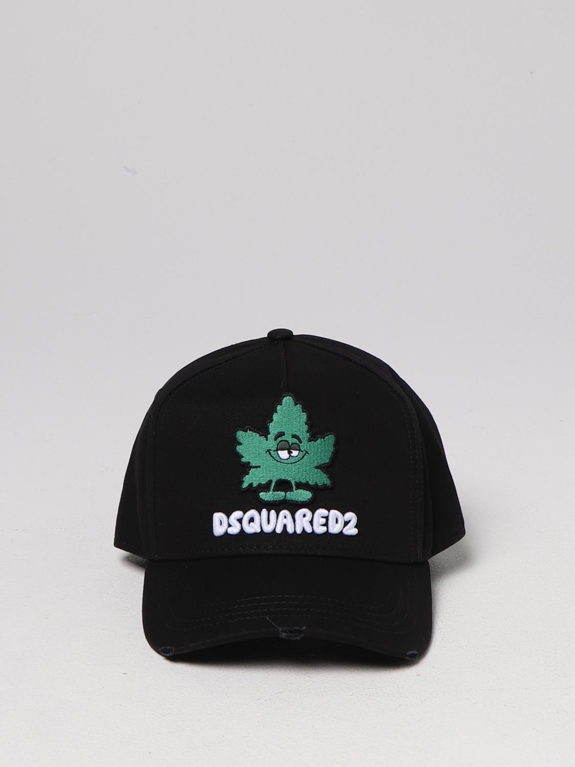 Cappello Dsquared2: Cappello Dsquared2 in cotone con patch e logo nero 2