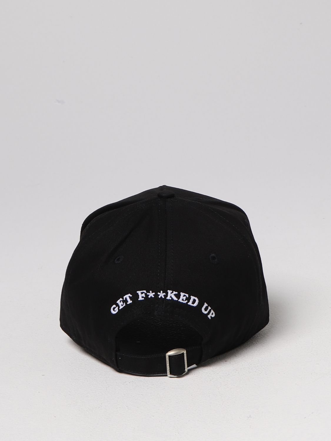 Cappello Dsquared2: Cappello Dsquared2 in cotone con patch e logo nero 3