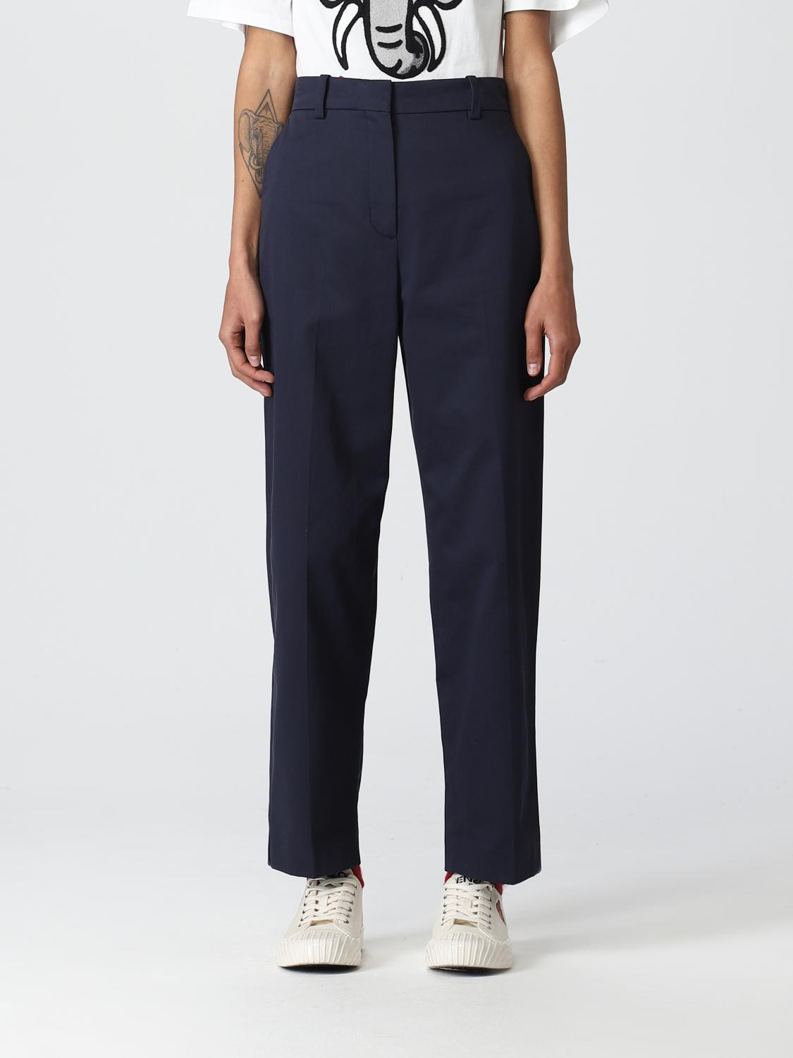 Kenzo Elegant Blue Cropped Trousers In Blue